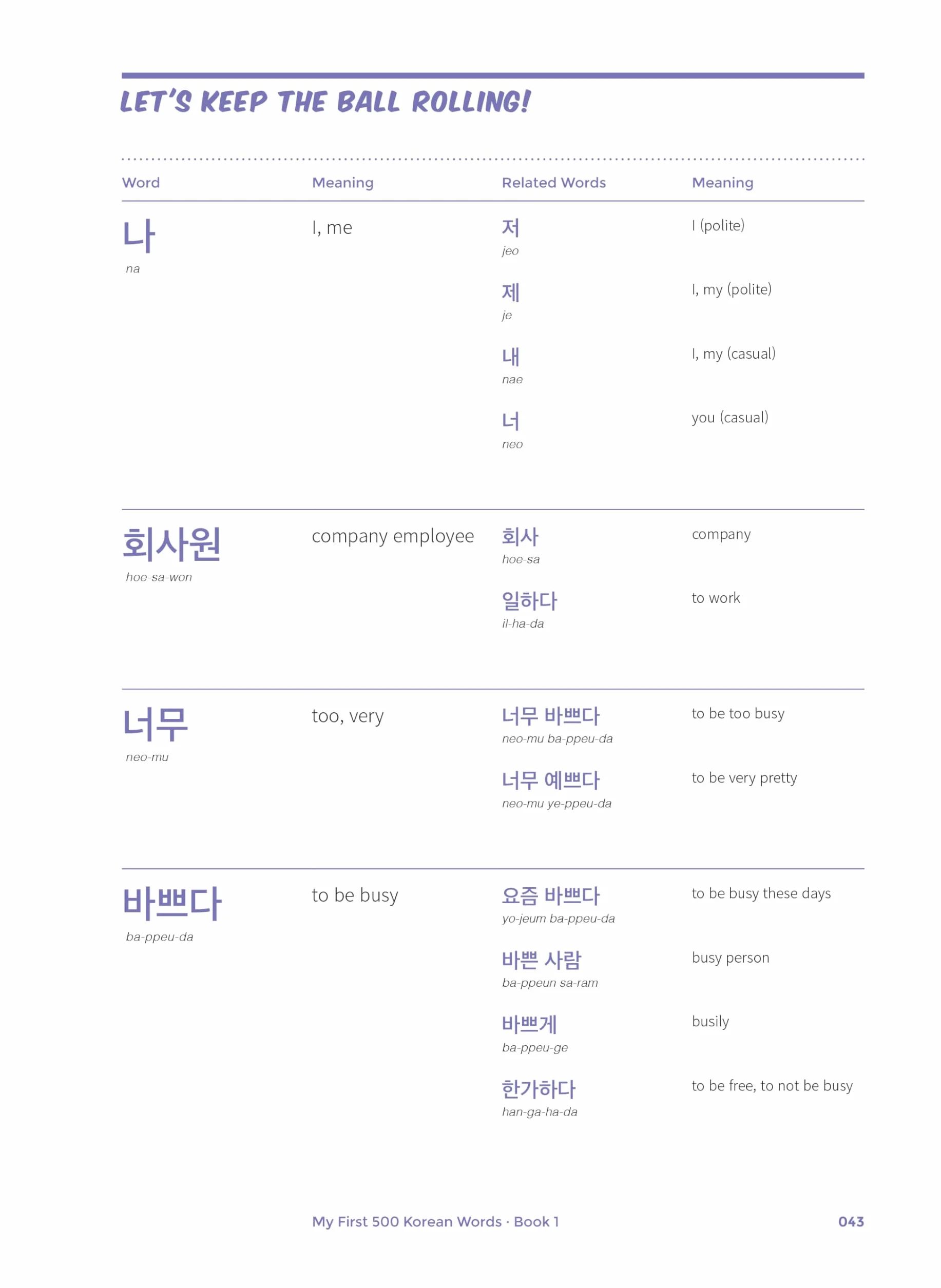 MY FIRST 500 KOREAN WORDS: with audio download or stream