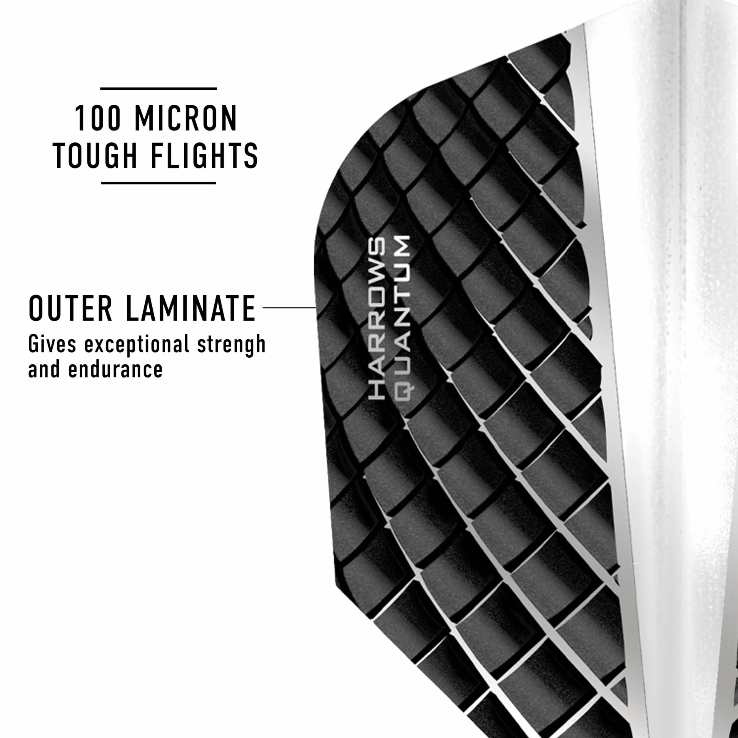Harrows Quantum lotki do rzutek, 5 zestawów, lotki do rzutek (łącznie 15 lotów) I lotki do rzutek 100 mikronów I Premium Extra Strong Made in UK I profesjonalne akcesoria do rzutek