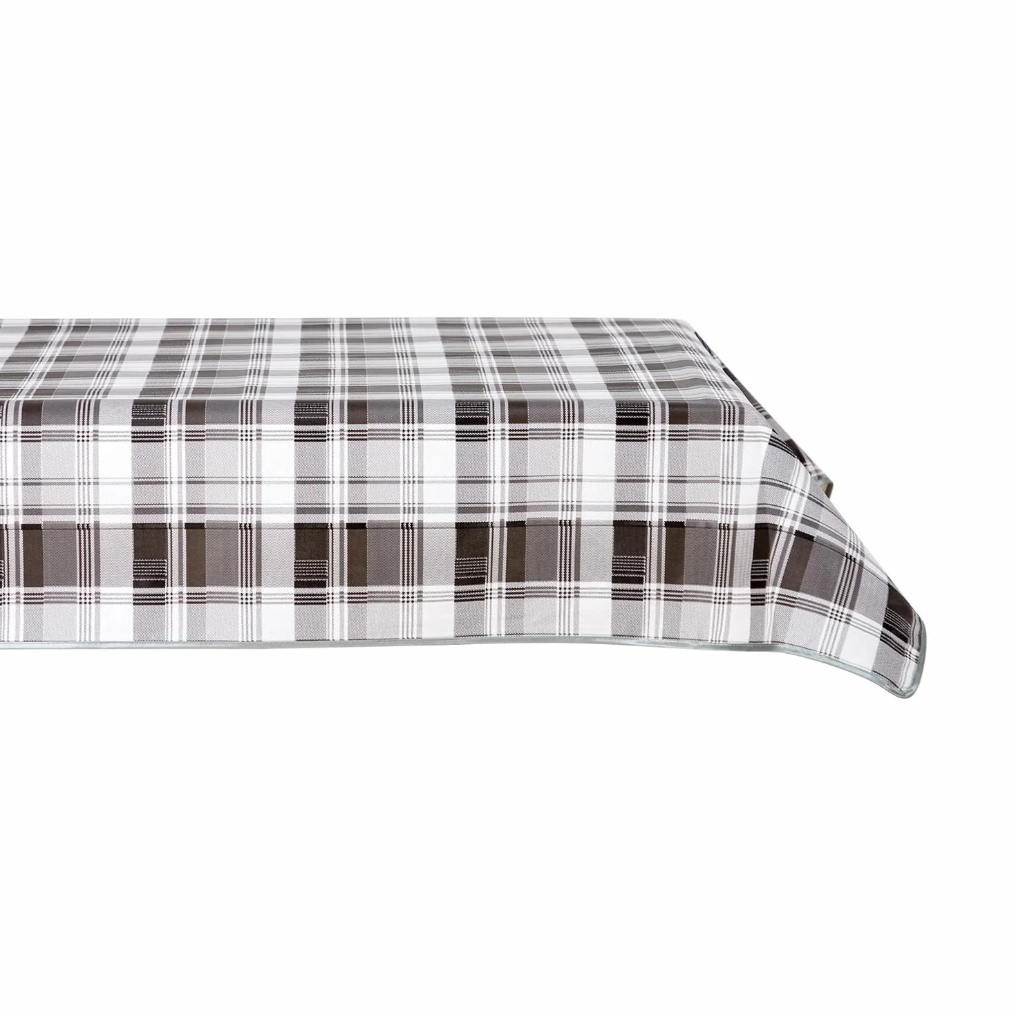 Obrus ceratowy 130 x 220 cm z paskami, nadaje się do prania z obszyciem, poliestrowy obrus ogrodowy