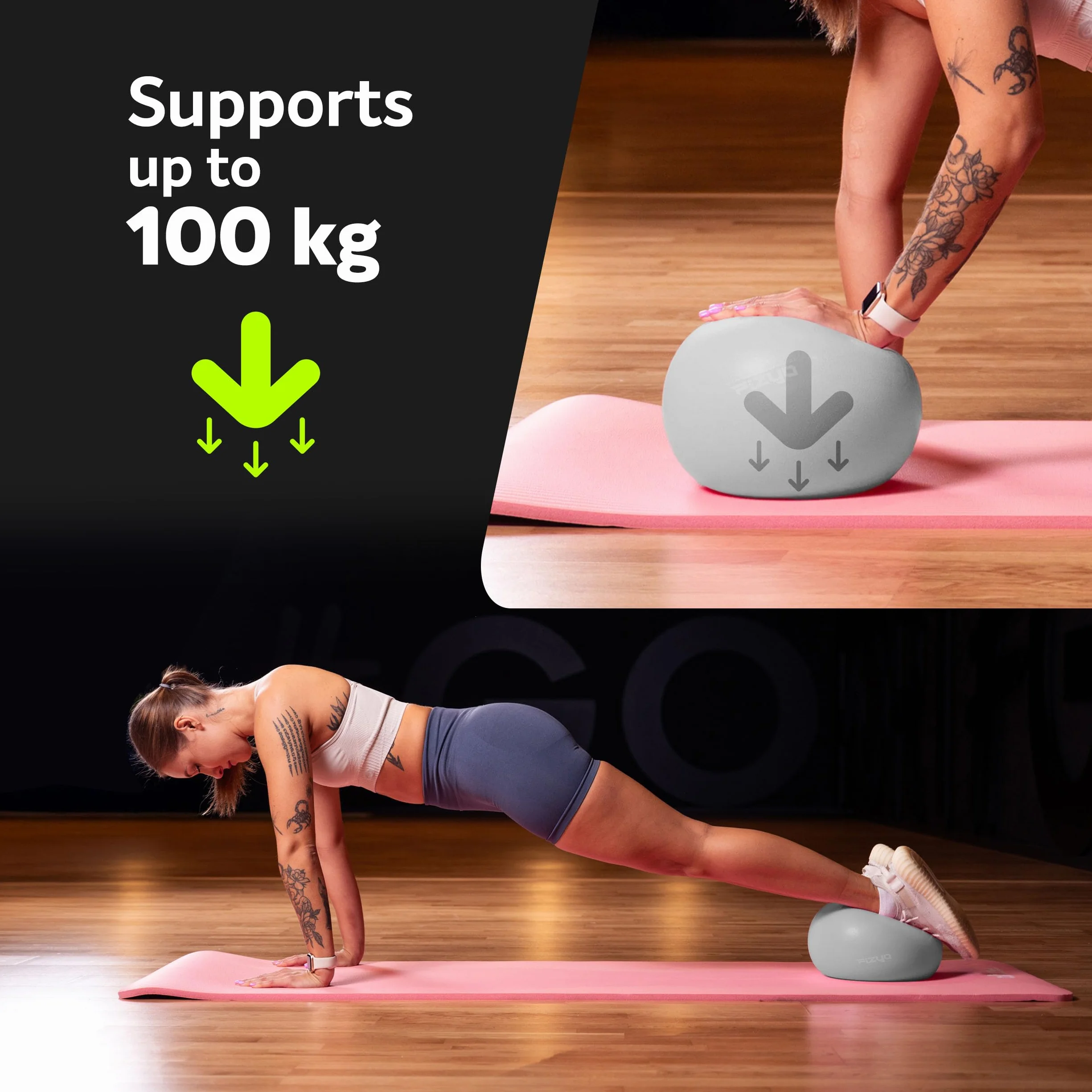 Fizyo Mini piłka do pilates 22 cm z pompką i słomką do jogi i treningu równowagi