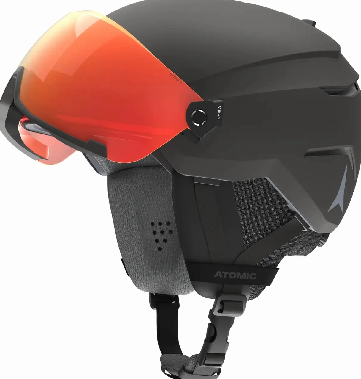 ATOMIC Savor Visor kask narciarski ze zdjęciem, z wizjerem, rozmiar S, maksymalna absorpcja wstrząsów, system wentylacji Active Aircon, powłoka lustrzana zapewnia dobrą widoczność