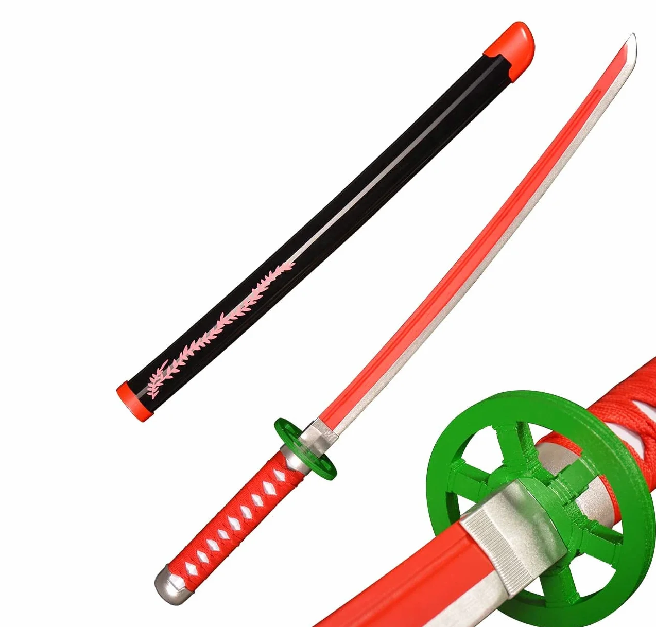 Demon Blade Drewniany Miecz Samuraj Anime Cosplay Ninja Rekwizyt 41 cali Kamado Nezuko