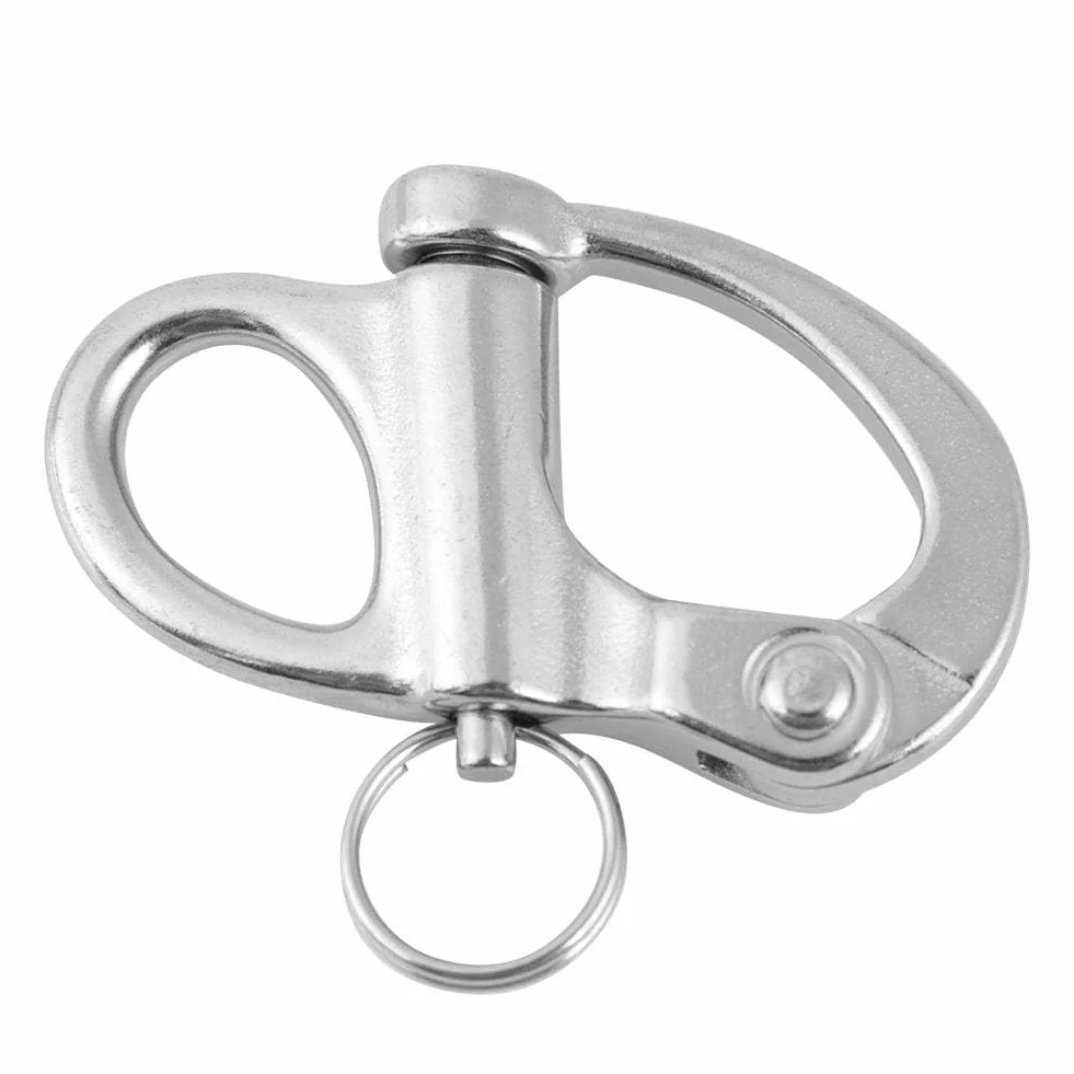 Alomejor Snap Shackle ze stali nierdzewnej szybkie uwalnianie jachtu 12x52 mm