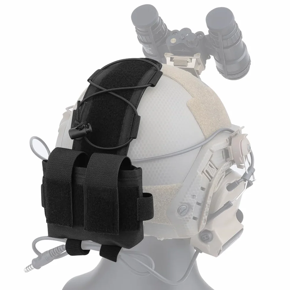 KRYDEX MK2 Taktyczny kask etui na baterie przeciwwaga z pętelką na haczyk