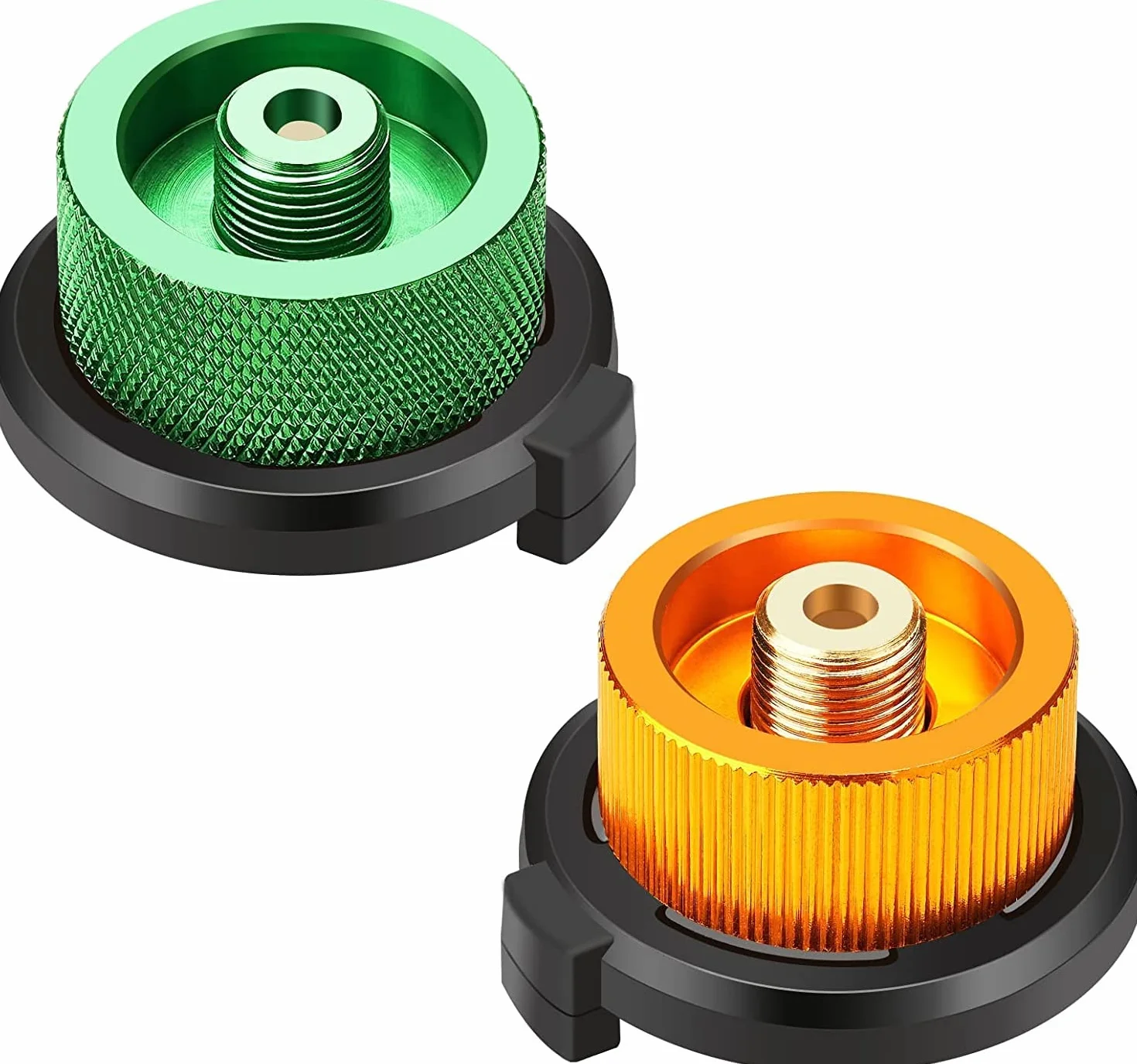 Adapter do kartuszy gazowych, 2 sztuki, adapter do kartuszy gazowych, zestaw adapterów do kuchenki kempingowej, palnika, przyłącza do kuchenki