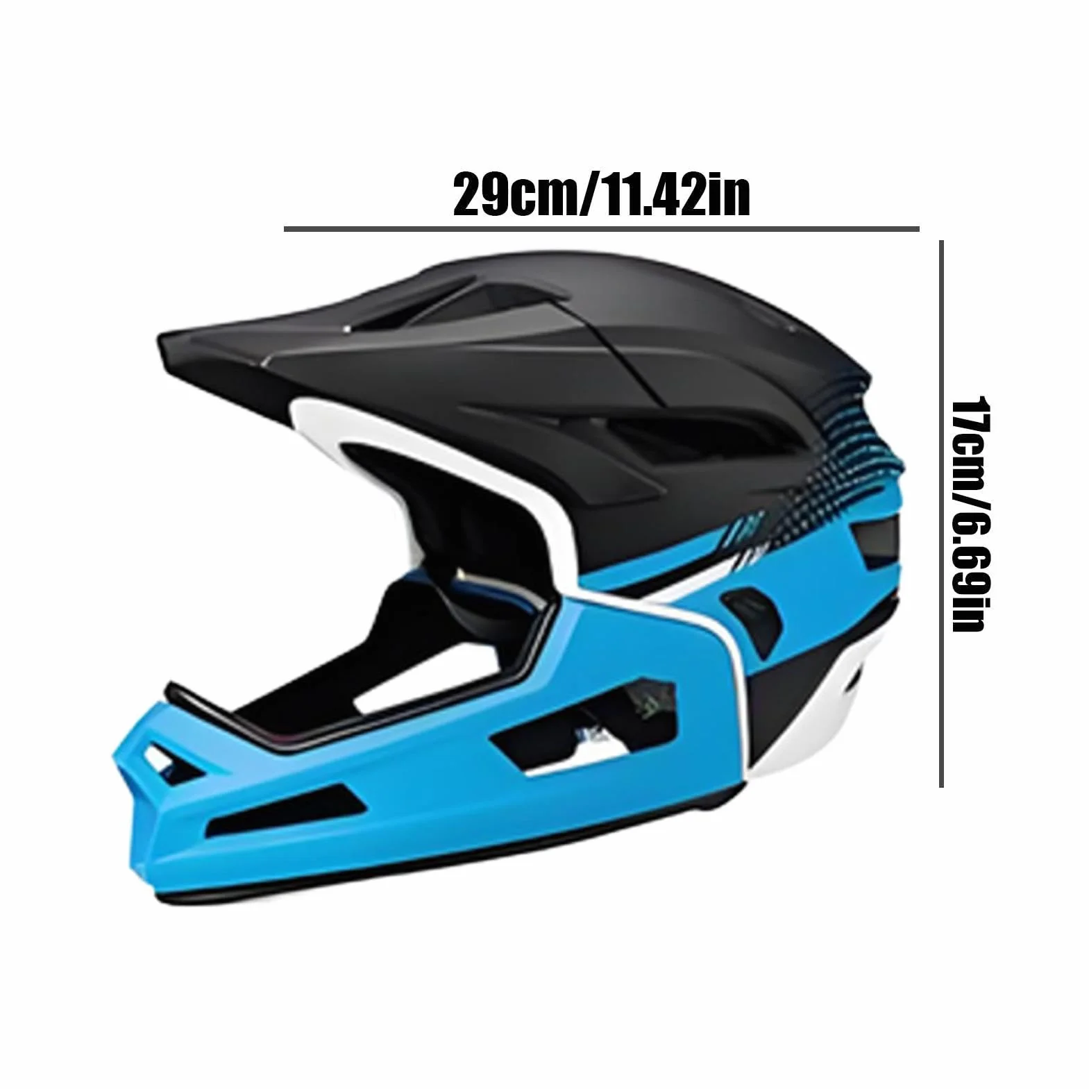 Kask Rowerowy Pełna Twarz Wentylowany Dla Dorosłych Ochrana Głowy Absorbcja Wstrząsów