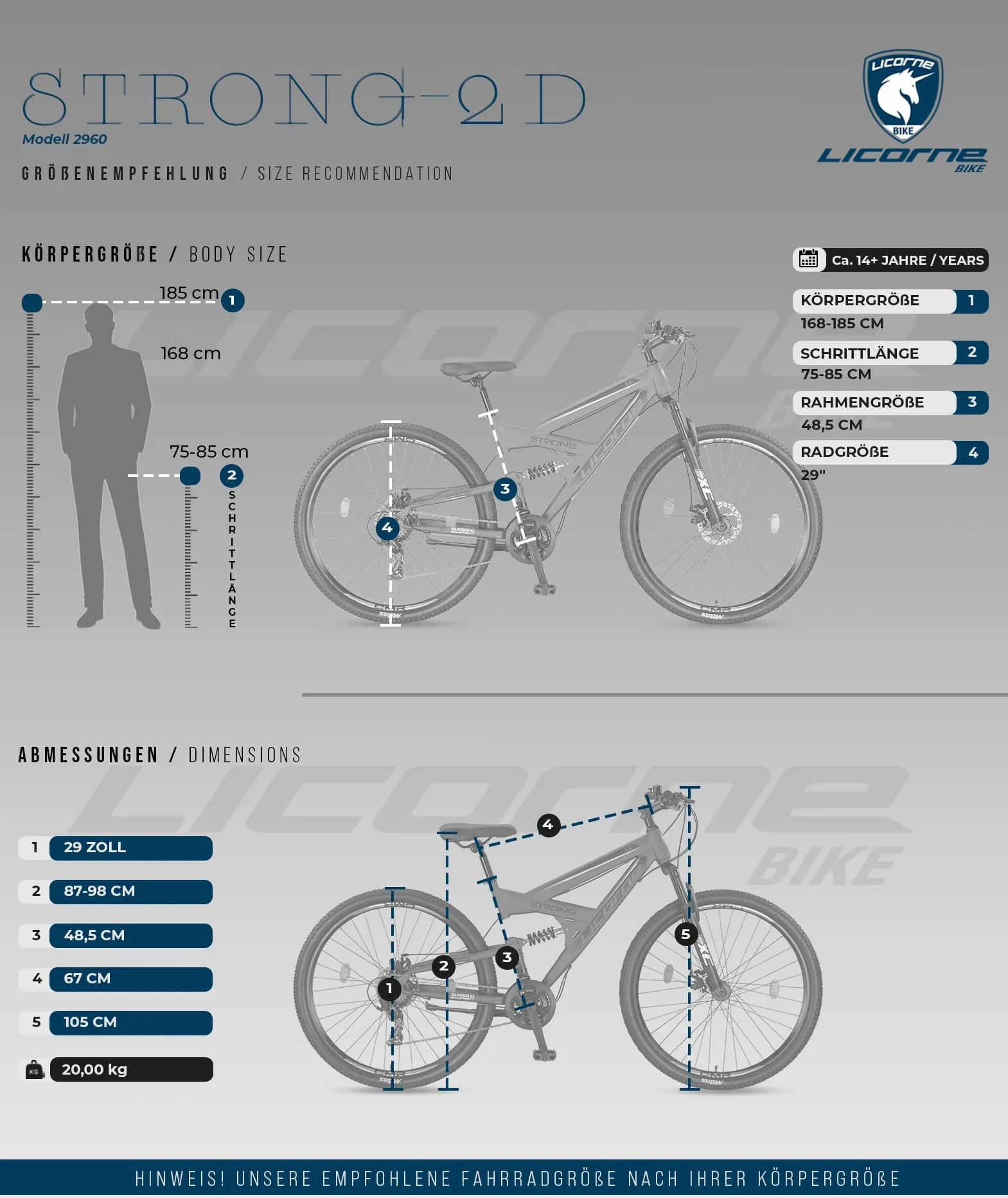 Rower górski Licorne Bike Strong 2D 26 27,5 29 cali hamulce tarczowe 21 biegów pełne zawieszenie