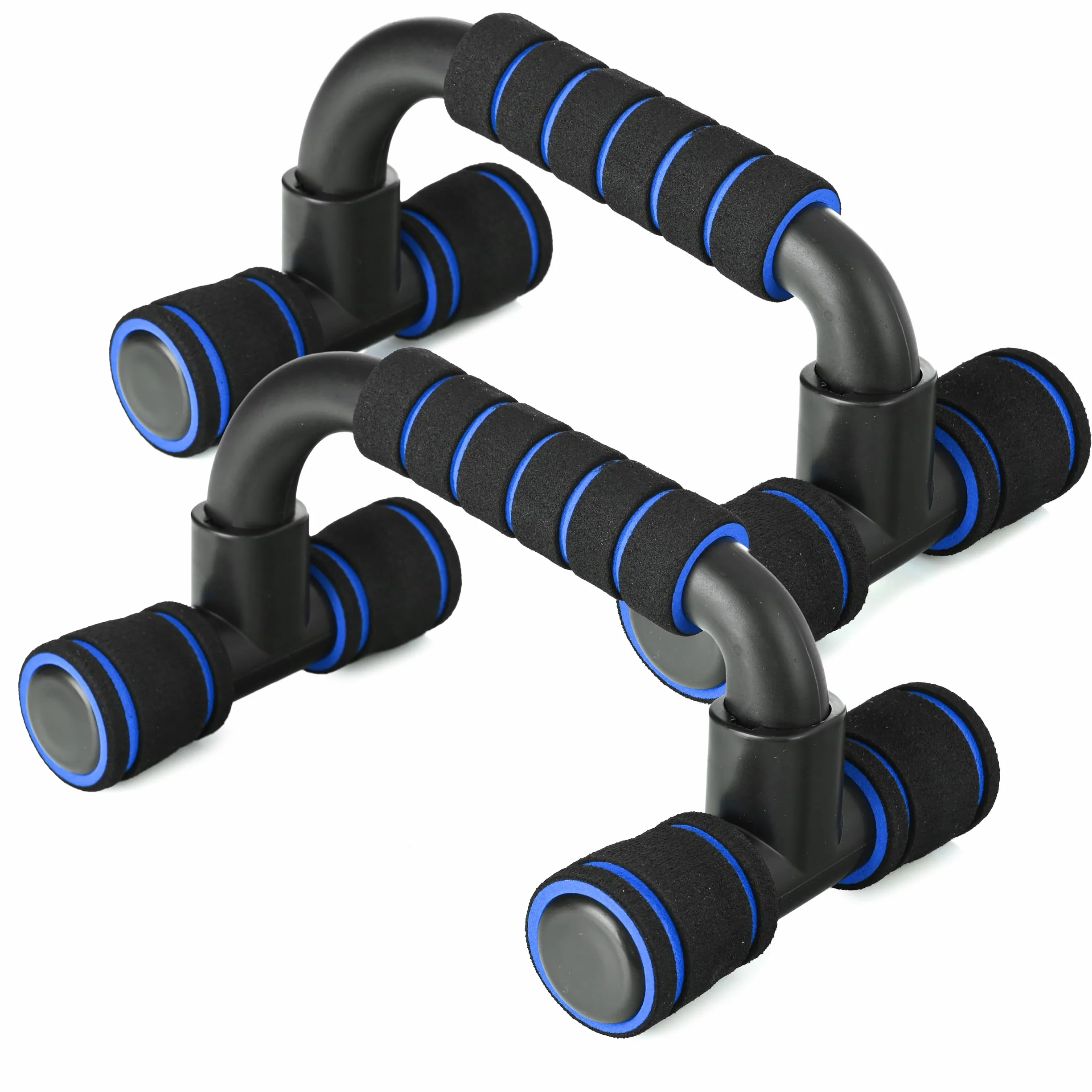Fizyo 2 Uchwyty do Pompek do Treningu Całego Ciała, Antypoślizgowe Uchwyty z Pianki, Push Up Bar, Domowy Fitness, Chroniące Stawy Nadgarstki, Do Treningu Mięśni i Siłowego, Zestaw 2 sztuk