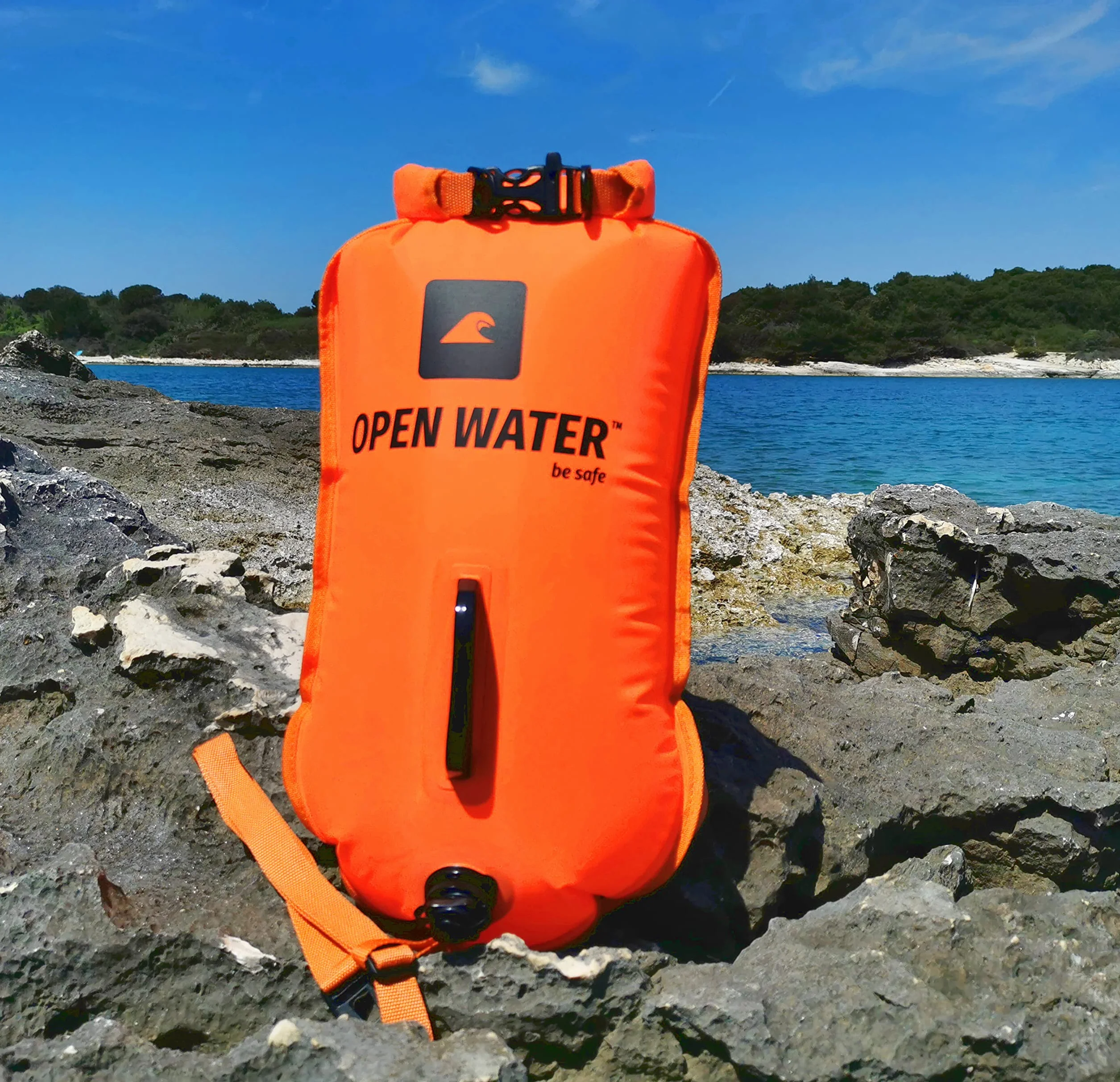OPENWATER dmuchana boja do pływania XL 28L pomarańczowa