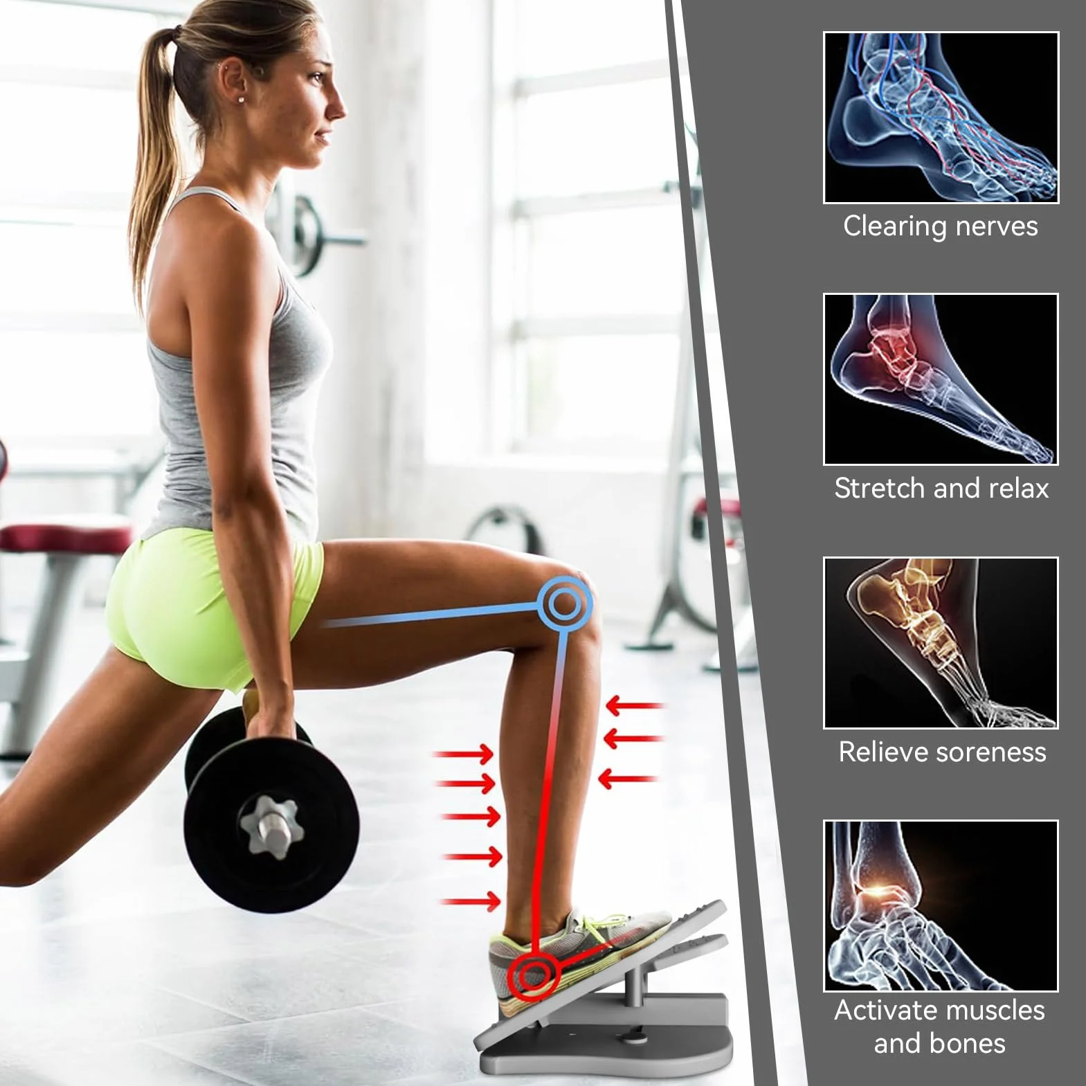 Stepper fitness składany pedał nożny do ćwiczeń mini stepper