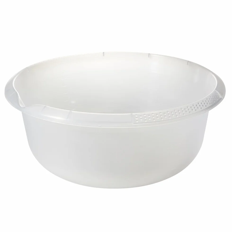 Keeper Universal-Schüssel mit Ausguss, Rund, 9 l, Ø 36 cm, Björk, Transparent