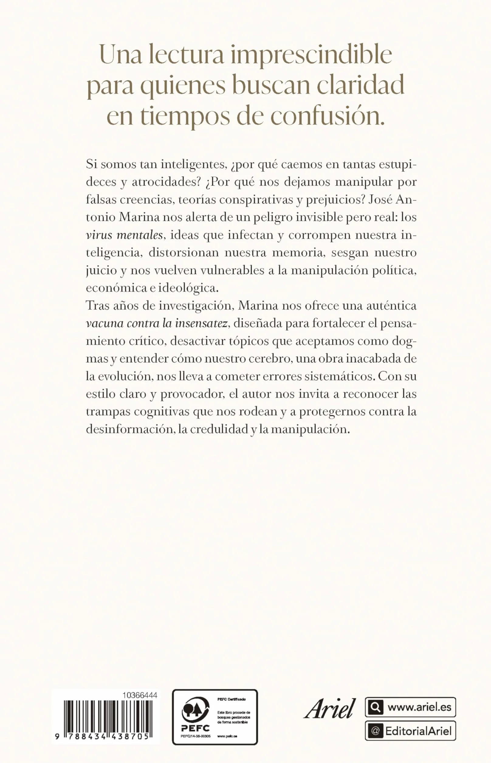 La vacuna contra la insensatez: Tratado de inmunología mental