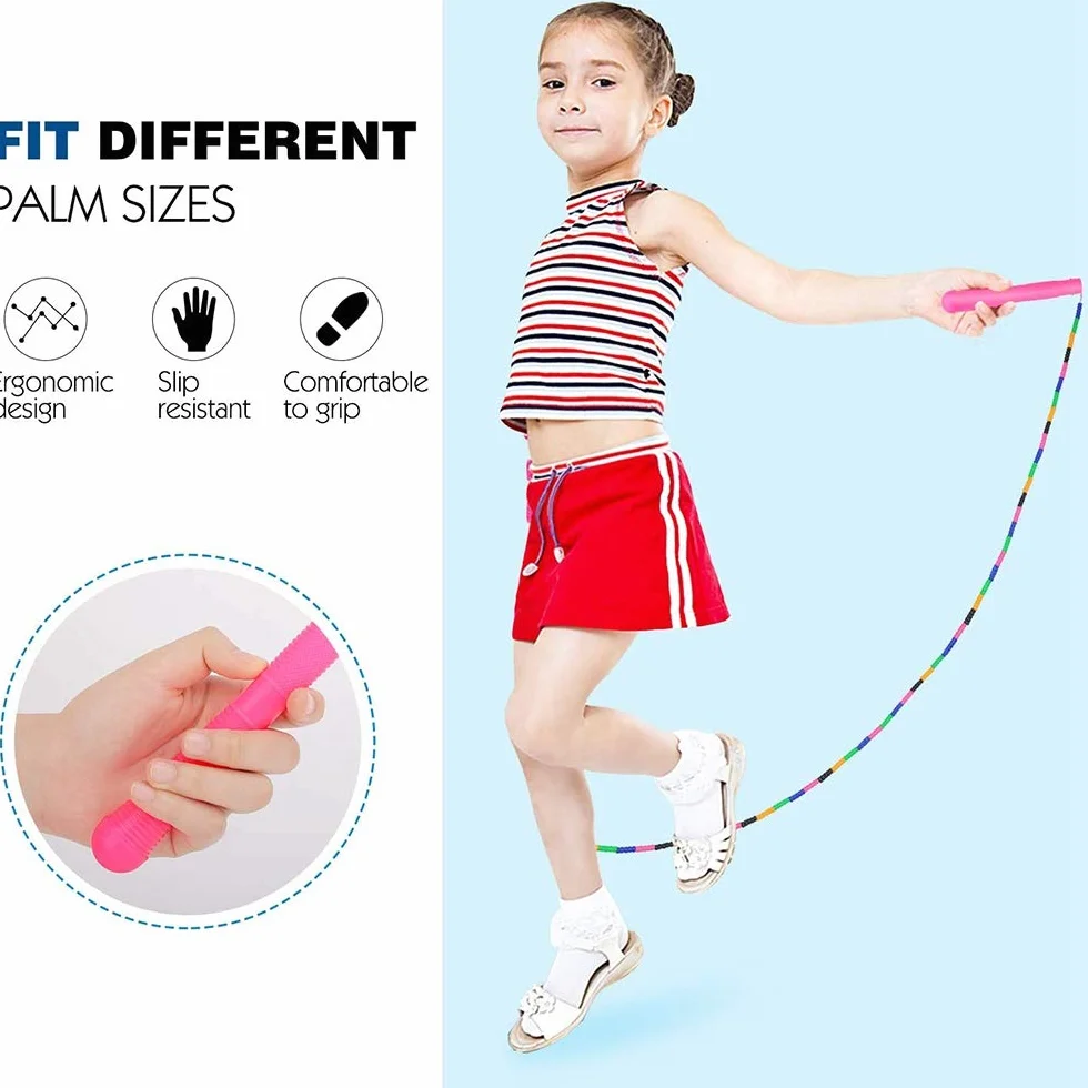 Adjustable Soft Beaded Jump Rope for Men Women Children Workout