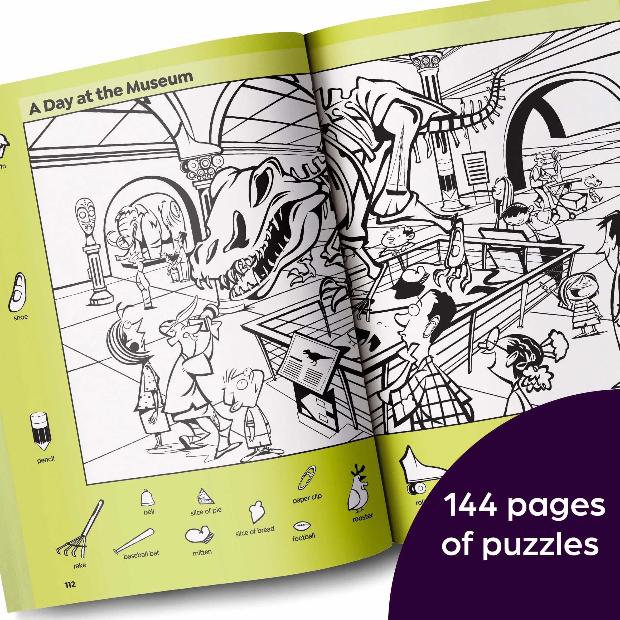 Dinosaur Puzzles: Roaring Fun Hidden Pictures Puzzles with T-Rex, Fossils and More for Kids Ages 6-12, Over 1,900 Hidden Objects for the Ultimate Dino-Themed Activity Book