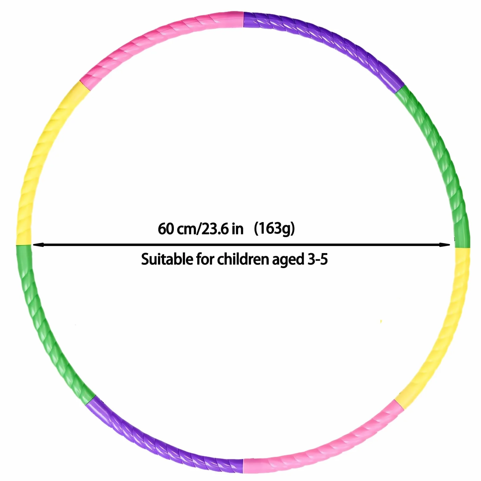 Hula Hoop dla dzieci Hula Hoop składany z tworzywa sztucznego, zdejmowane koło fitness, 7 skrzynek hula-hop do gimnastyki odchudzania, tańca, gier