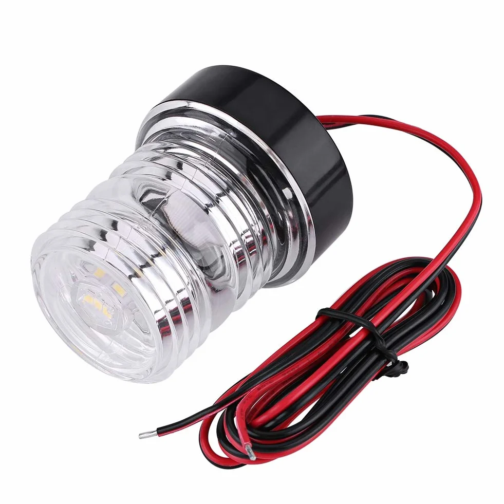 12 V białe światło LED kotwica jacht nawigacja ze wszystkimi okrągłymi 360° białe światło LED kotwica o klasie wodoszczelności IP65,Części zamienne do łodzi,jachtów