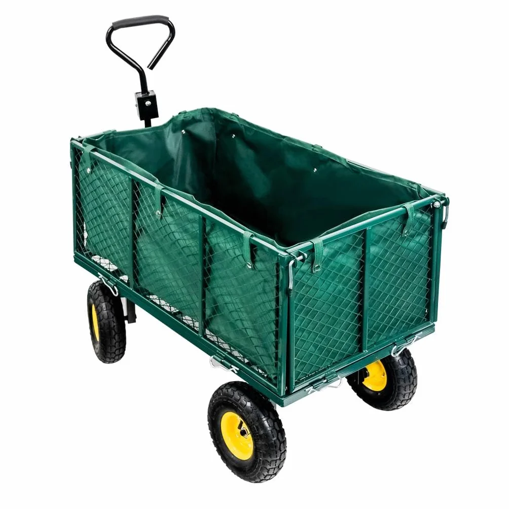 Mega-M Wózek ogrodowy transportowy DUŻY składany OGRODOWY PRZYCZEPKA XXL 3W1 96x51x72 cm, 500 kg udźwigu