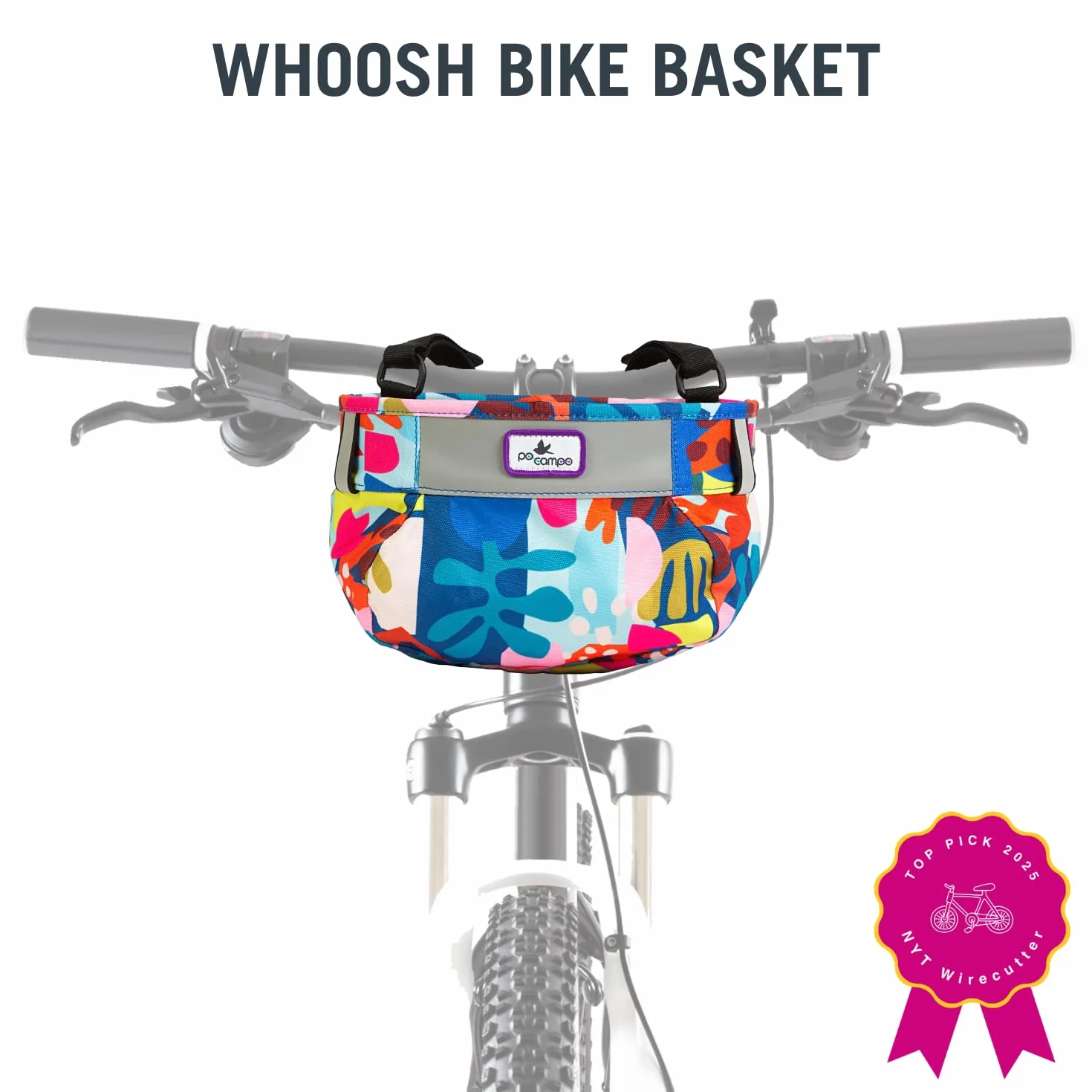 Po Campo Koszyk rowerowy dla dzieci Whoosh wodoodporny z tkaniny na kierownicę
