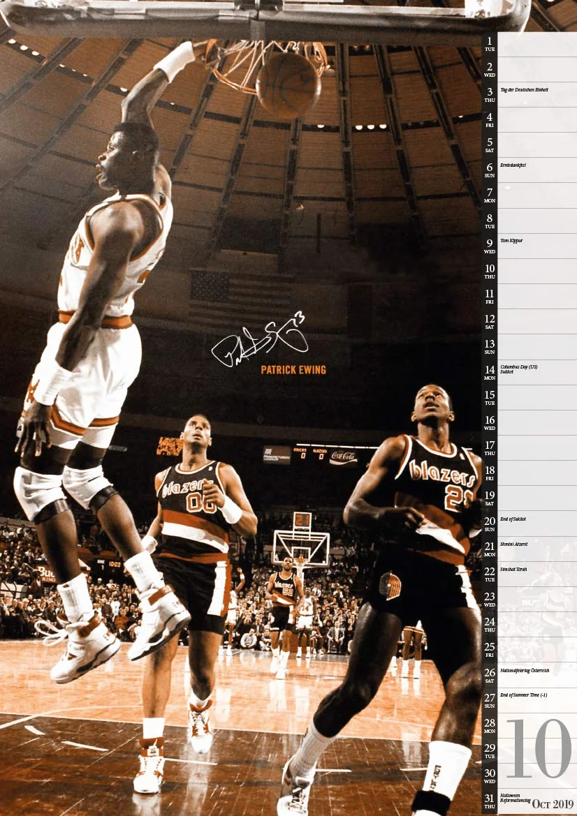 Basketball Legends 2019 Calendar
