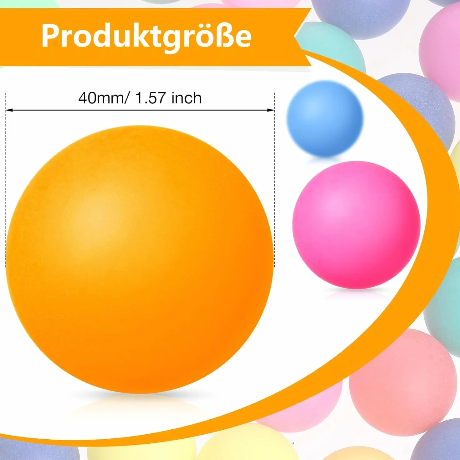 Kolorowe piłki do tenisa stołowego 40mm 40 szt. do gry rodzinnej