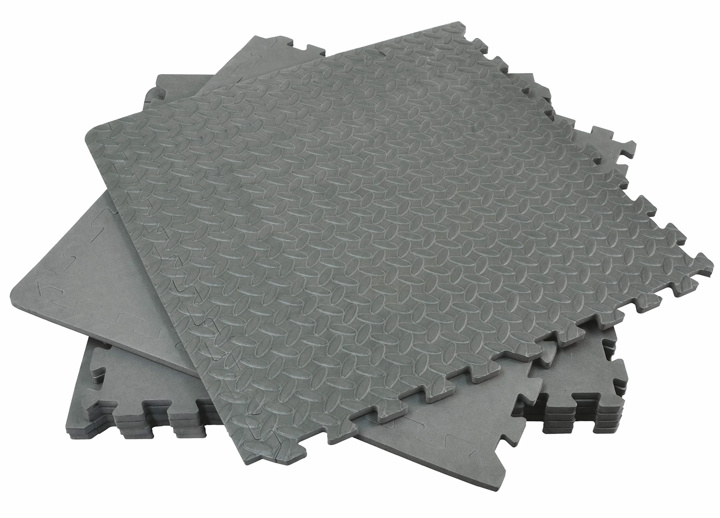 Rolson Tools 60817 maty podłogowe, czarne, z 10 krawędziami, 6 sztuk
