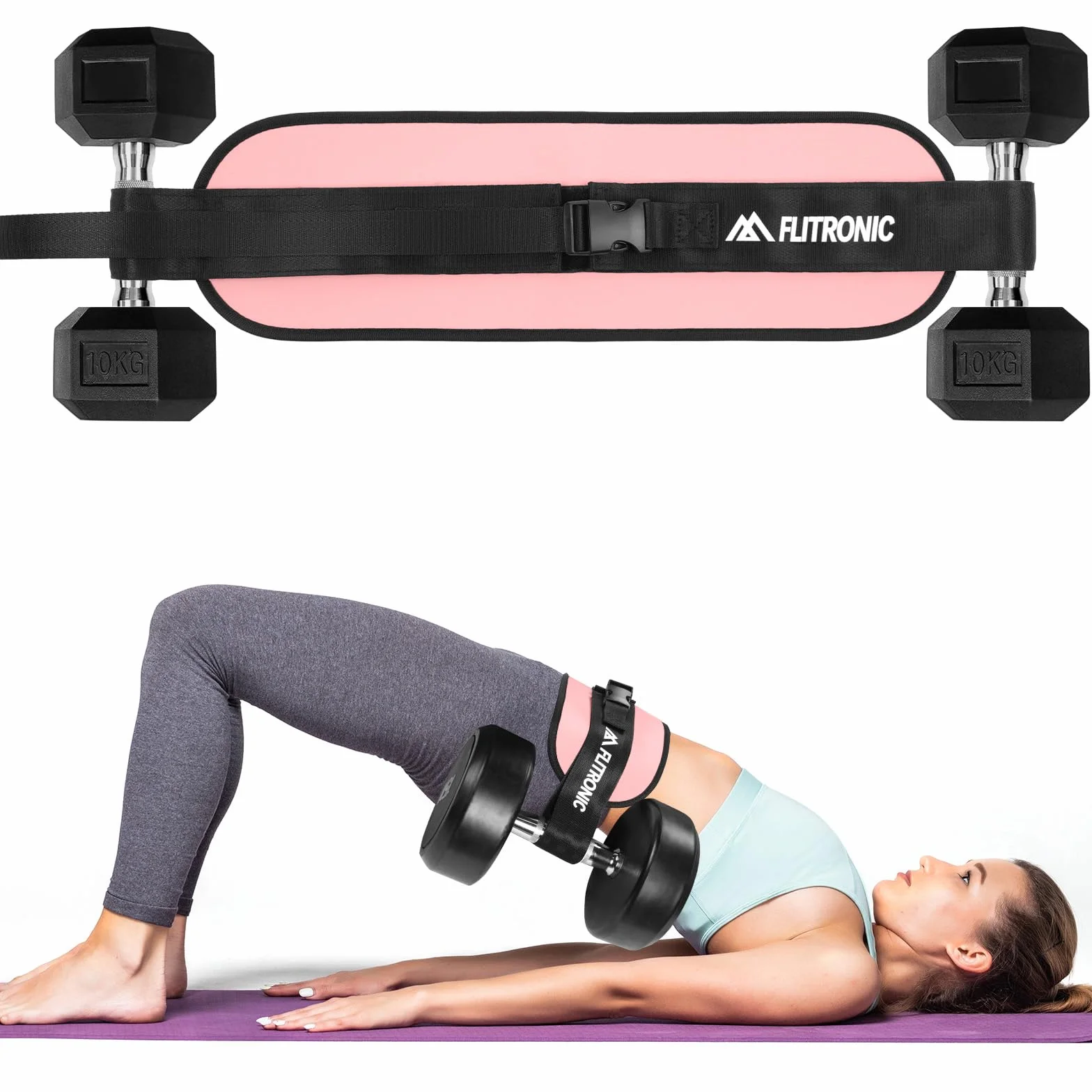 flintronic Pas biodrowy do ćwiczeń, pas biodrowy do ciągnięcia bioder, regulowany pas biodrowy z dodatkową wyściółką do hantli, kettlebellów, siłowni, fitnessu, kulturystyki, podnoszenia ciężarów