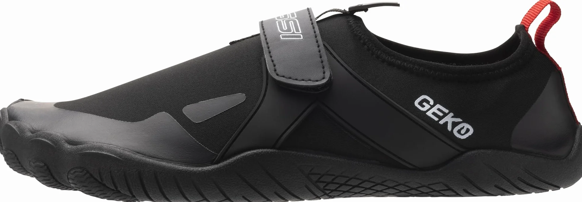 CRESSI Buty Geko Black/Red 43 - Unisex Rock Shoe Idealne do wciągających wrażeń w środowisku wodnym z bezpośrednim połączeniem z dnem morskim, czarne/czerwone, 43