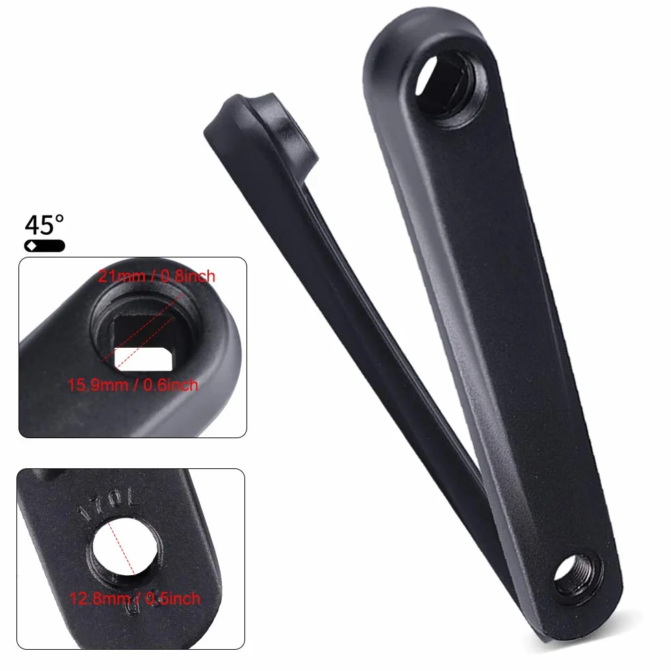 Ramiona korbki rowerowej 170 mm aluminium część zamienna do rowerów elektrycznych