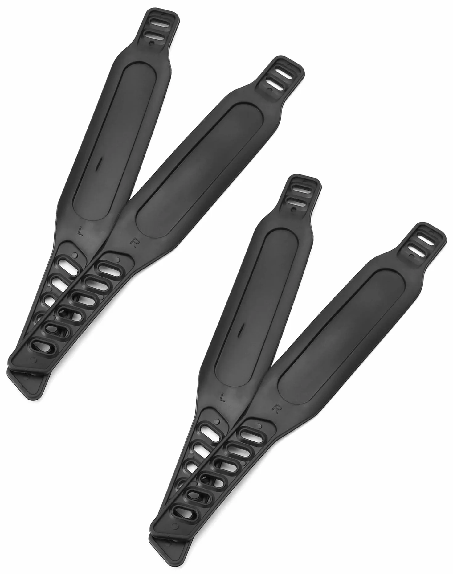 QWORK® 2 pary pasków na pedały roweru treningowego, uniwersalne paski na pedały, regulowana długość do rowerów spinningowych, roweru treningowego, domu lub siłowni