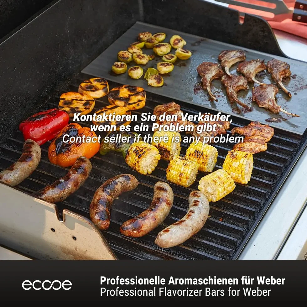 ecooe V2A szyny aromatyzujące ze stali nierdzewnej do Weber Spirit i Spirit II - seria 300 od 2013 - zamiennik do Weber 7636 (5 sztuk) - pasuje do Weber Spirit E S 310 320 330 i więcej