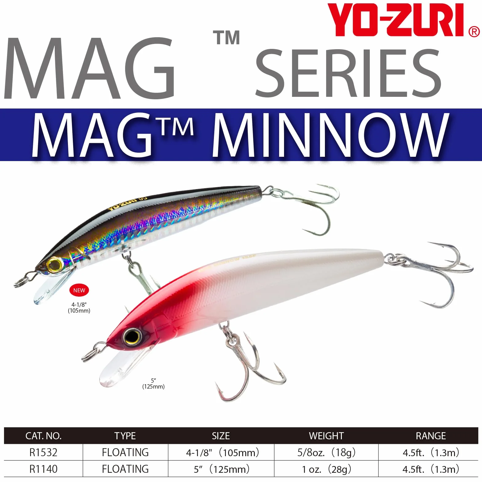 Yo-Zuri Mag Minnow pływająca przynęta nurka 13 cm brąz
