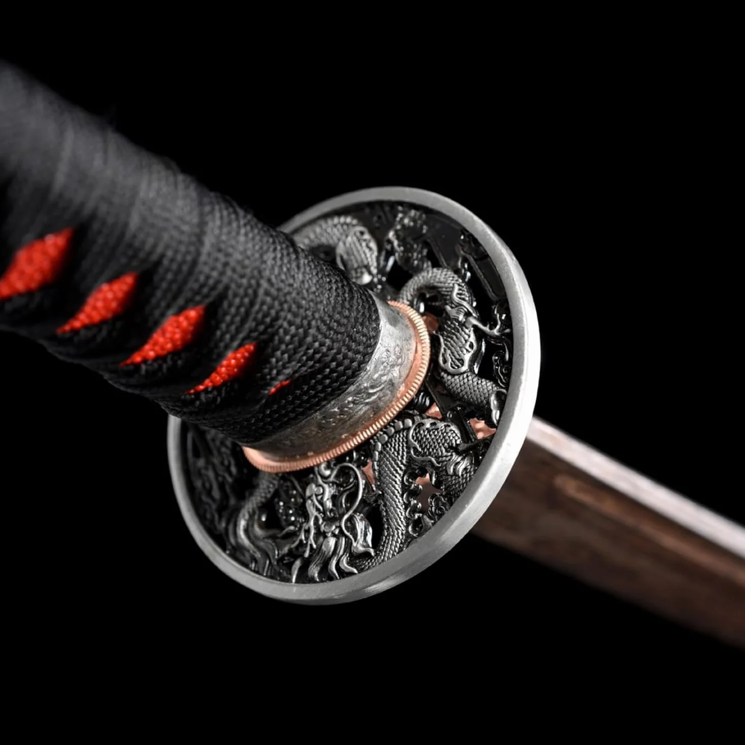 Miecze samurajskie z naturalnego palisandru, ręcznie robione Bokken, drewniany miecz samurajski na prezenty, dekoracje, rekwizyty do cosplay, festiwal, trening Kendo-102.5CM