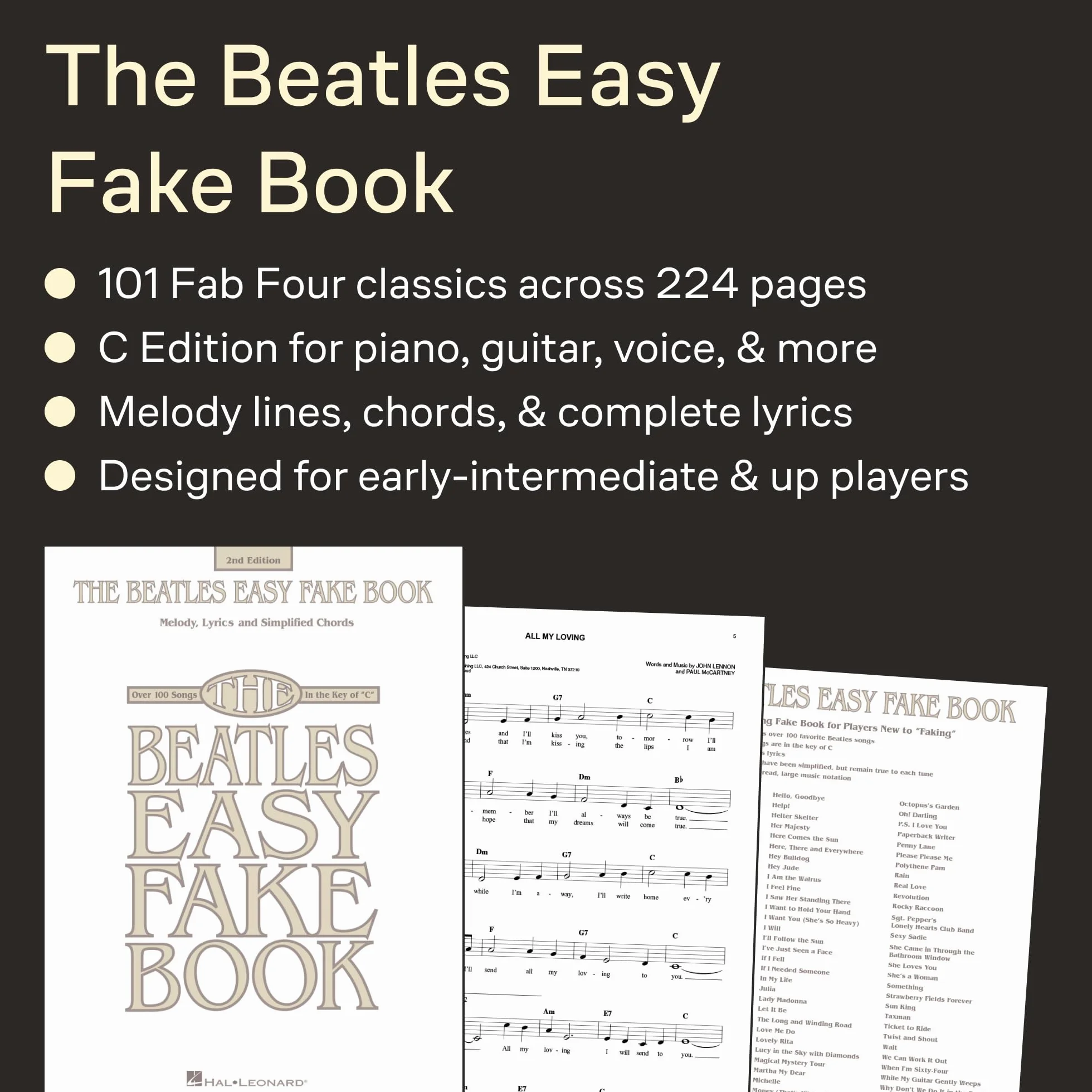 The beatles easy fake book - 2nd edition: Melody, Lyrics and Simplified Chords