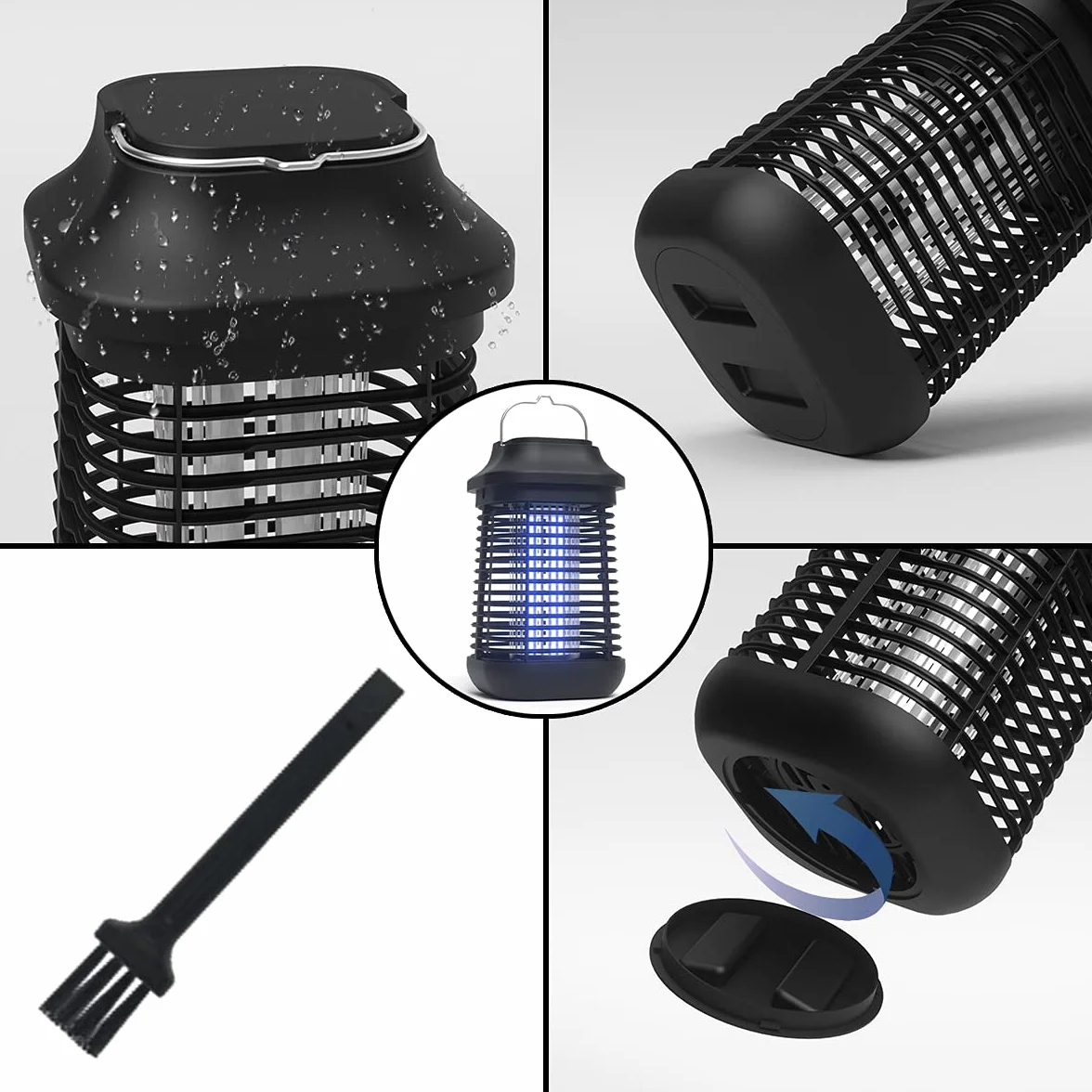 Bug Zapper Outdoor, Electric Mosquito Zapper, Mosquito Repellent Outdoor, Metal Housing Fly Zapper Waterproof,4200V 20W, Mosquito Trap for Indoor, Patio, Garden
