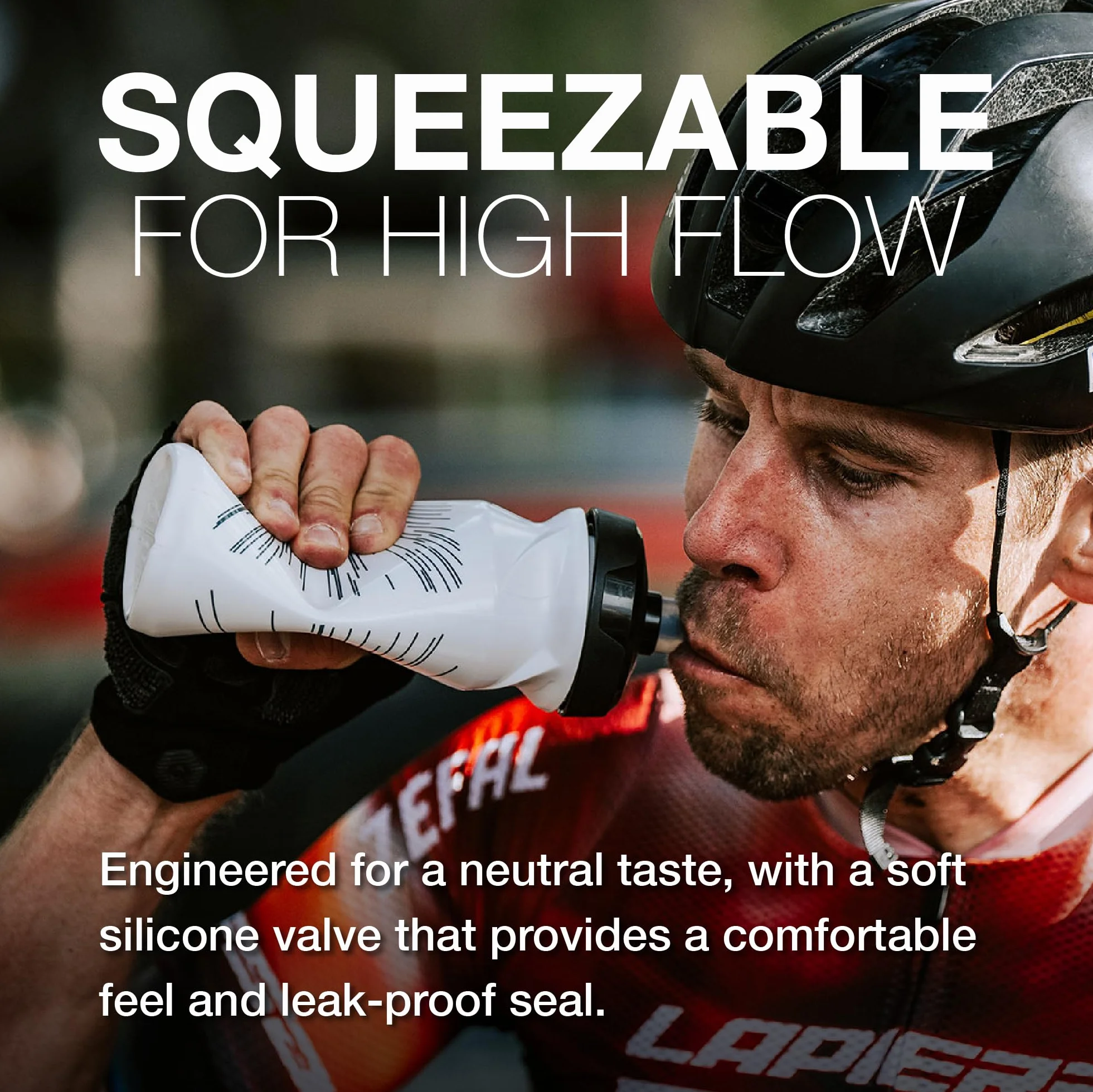 ZEFAL Sense Soft 80 Bidon rowerowy i MTB - Miękka i bezzapachowa sportowa butelka - kanister na wodę bez BPA - silikonowy smoczek - biały, 800 ML