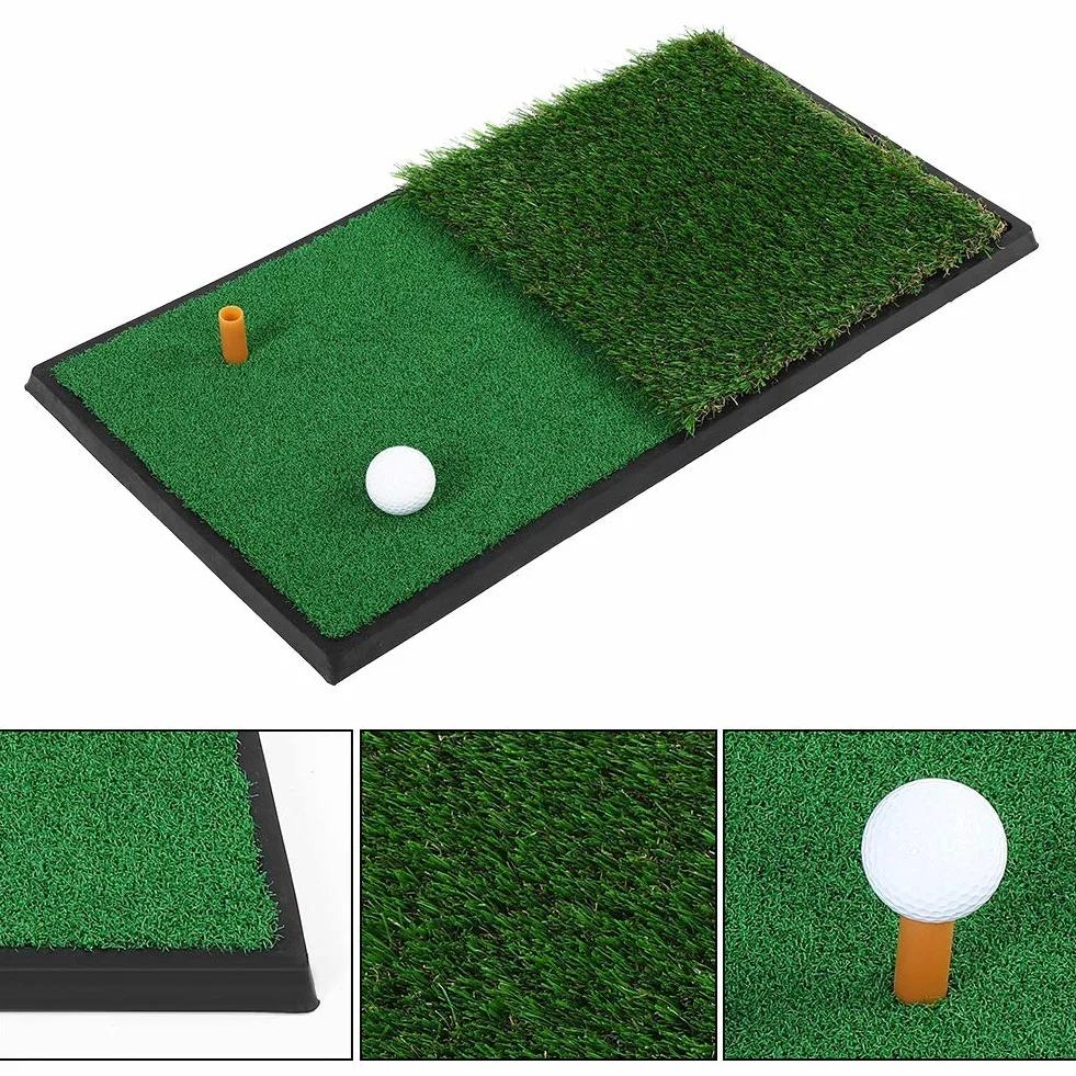 Podwójna murawa mata golfowa, podwójna podkładka do huśtawki, gumowa podeszwa, mata do ćwiczeń golfowych, profesjonalna zimowa mata do golfa, do ogrodu, podwórka, wewnątrz i na zewnątrz