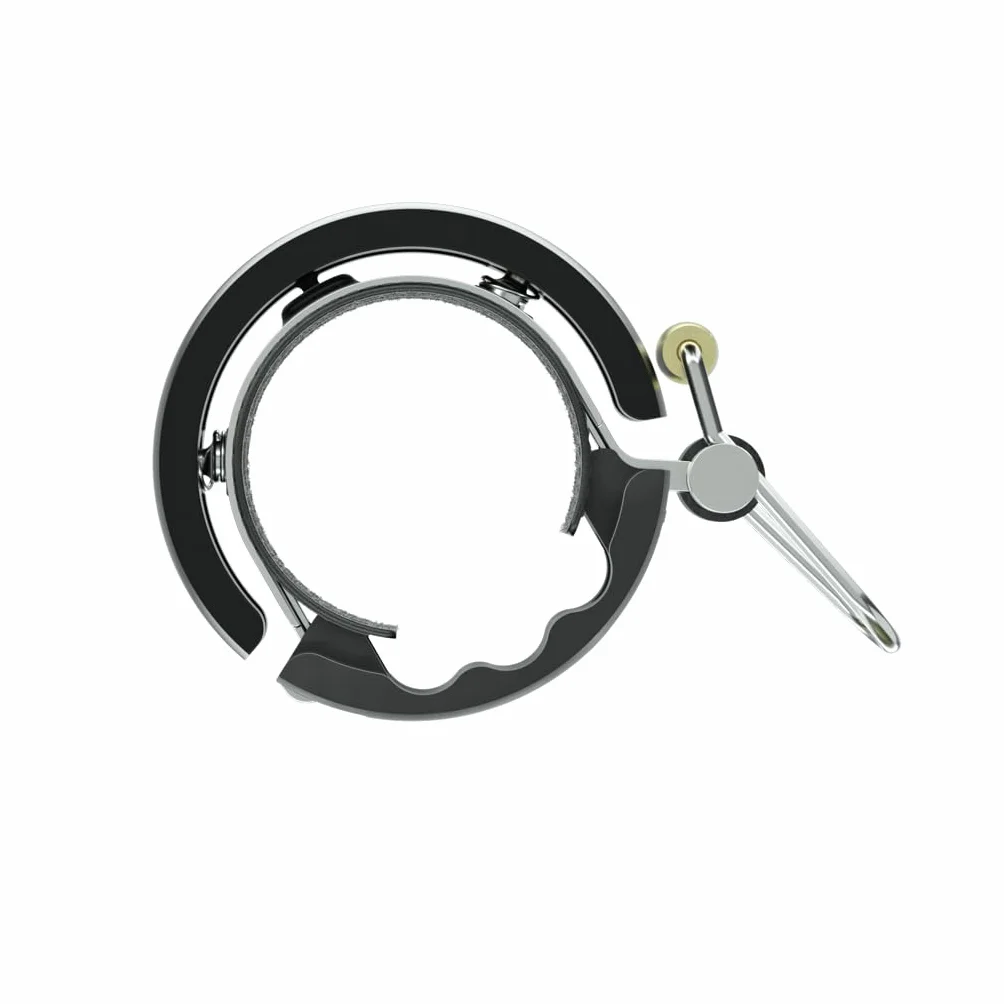 Knog Oi Luxe Dzwonek rowerowy, na kierownicę, alarm, 23,8-31,8 mm, czarny, rozmiar L