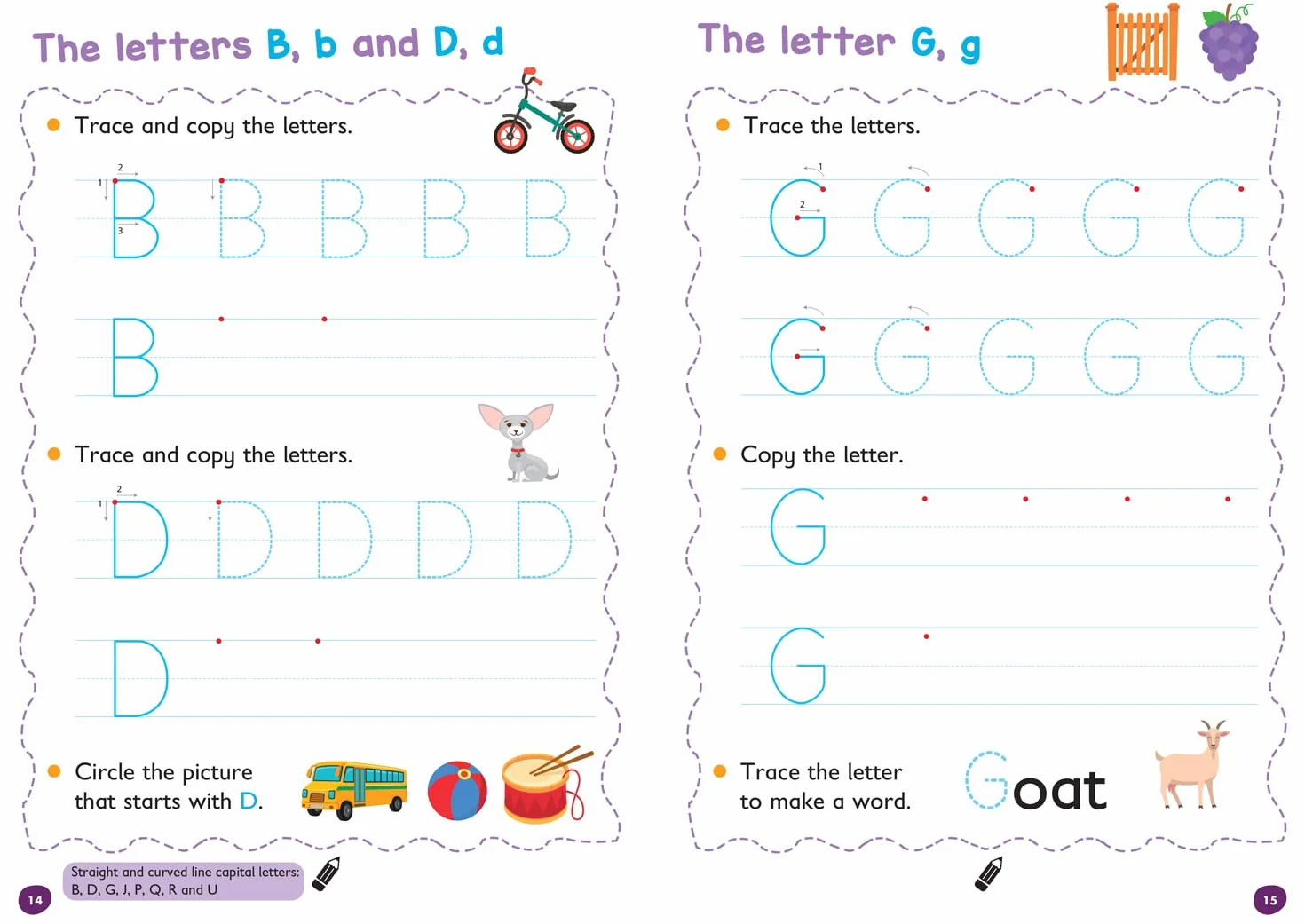 Upper Case Letters Age 3-5 Wipe Clean Activity Book: Ideal for home learning