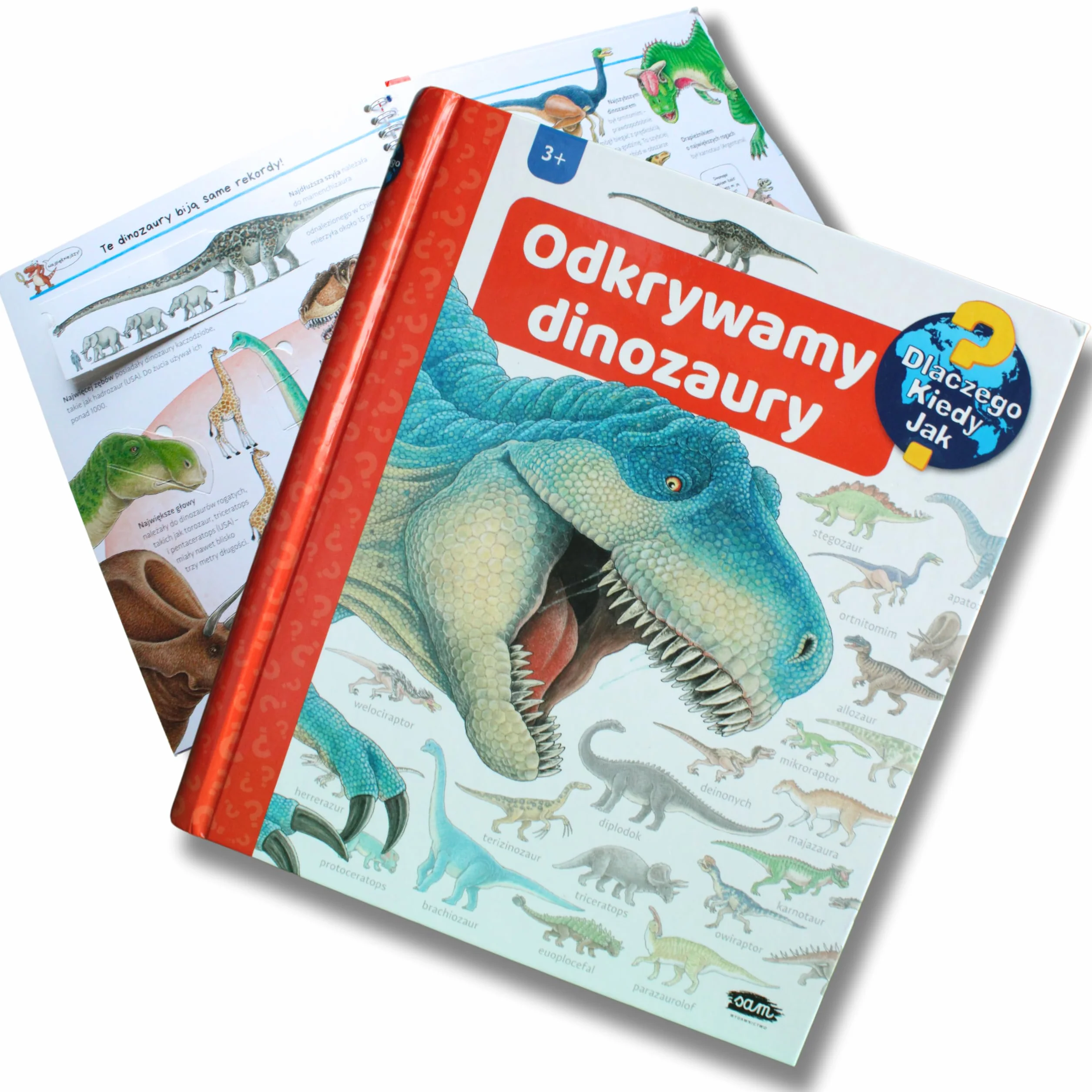 Odkrywamy dinozaury Książka edukacyjna z okienkami Dla dzieci 3-8 lat Popularnonaukowa seria Dlaczego? Kiedy? Jak?