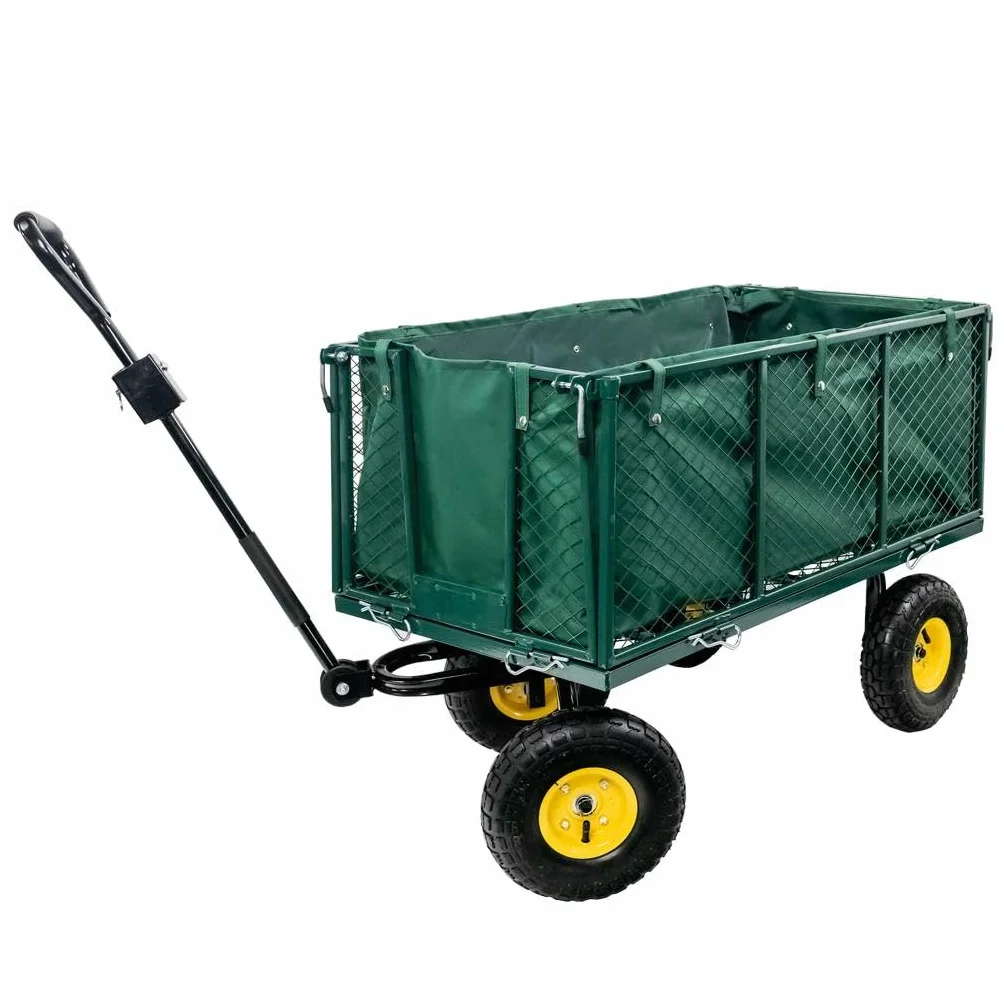 Mega-M Wózek ogrodowy transportowy DUŻY składany OGRODOWY PRZYCZEPKA XXL 3W1 96x51x72 cm, 500 kg udźwigu