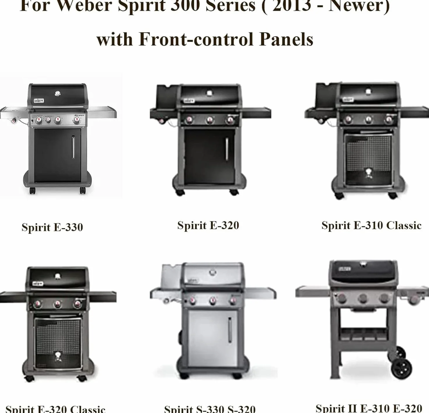 GFTIME 69787 palnik i 7636 Flavorizer Bar do Weber Spirit I 300, Spirit E310 S310 E320 S320 E330 S330 (z przednimi gałkami), części zamienne do Weber 310 Classic, Spirit LX 310