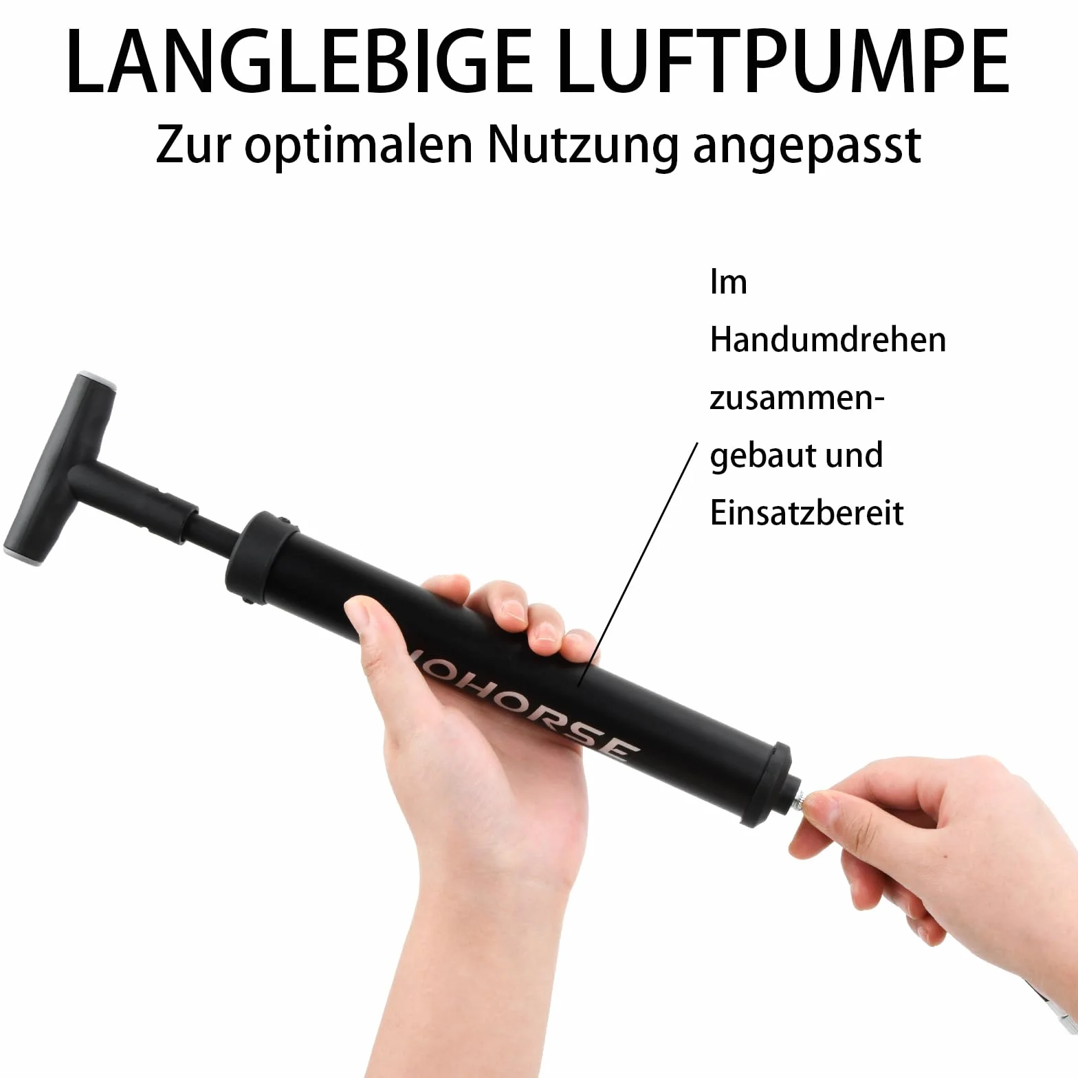 Great Ball Pump, pompka do piłki nożnej, czarna, z 1 igłą i 1 wężem, do koszykówki, piłki nożnej, siatkówki i innych nadmuchiwanych produktów