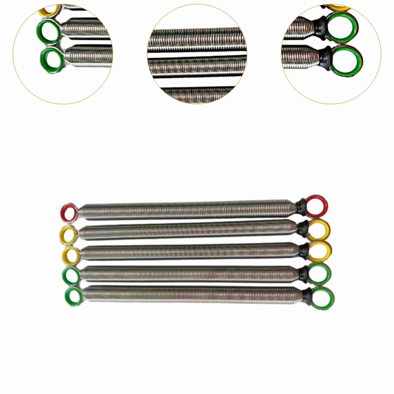 Taśmy oporowe do pilatesu, stalowe kable do reformatora, akcesoria fitness 5 szt.