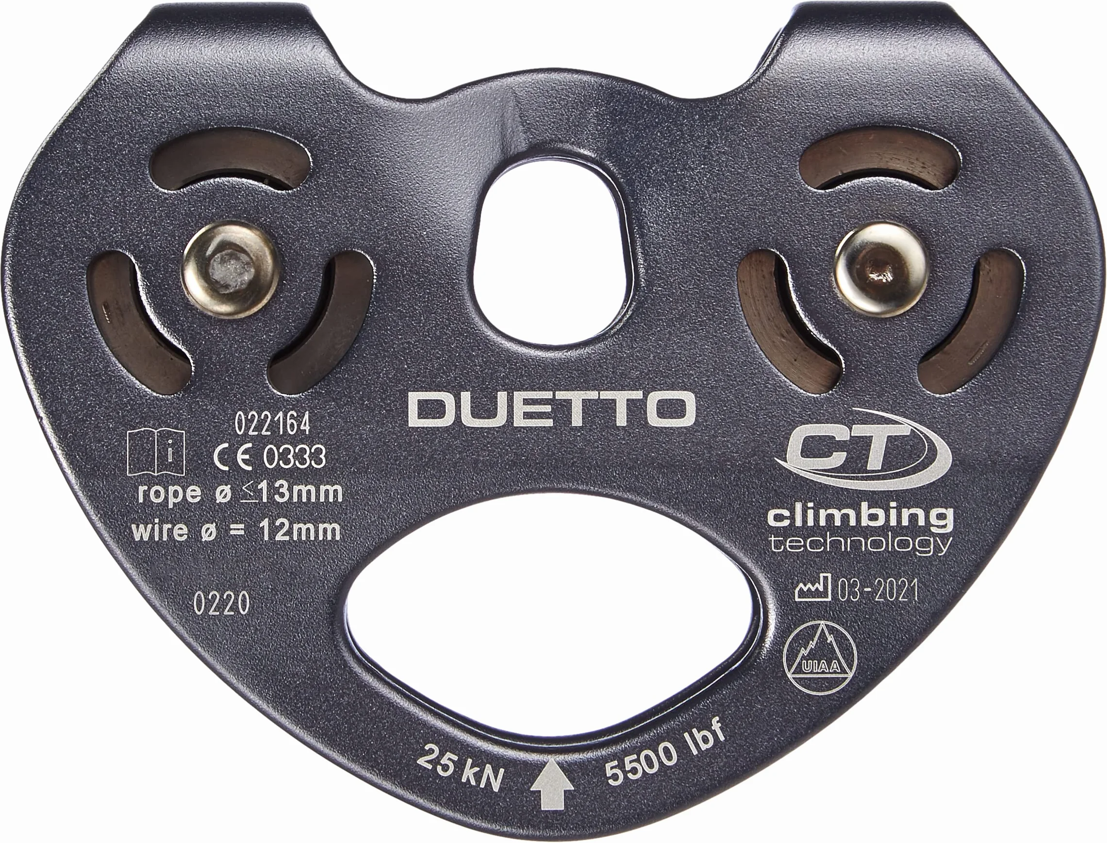 Climbing Technology Duetto Rolka Linowa Czarny