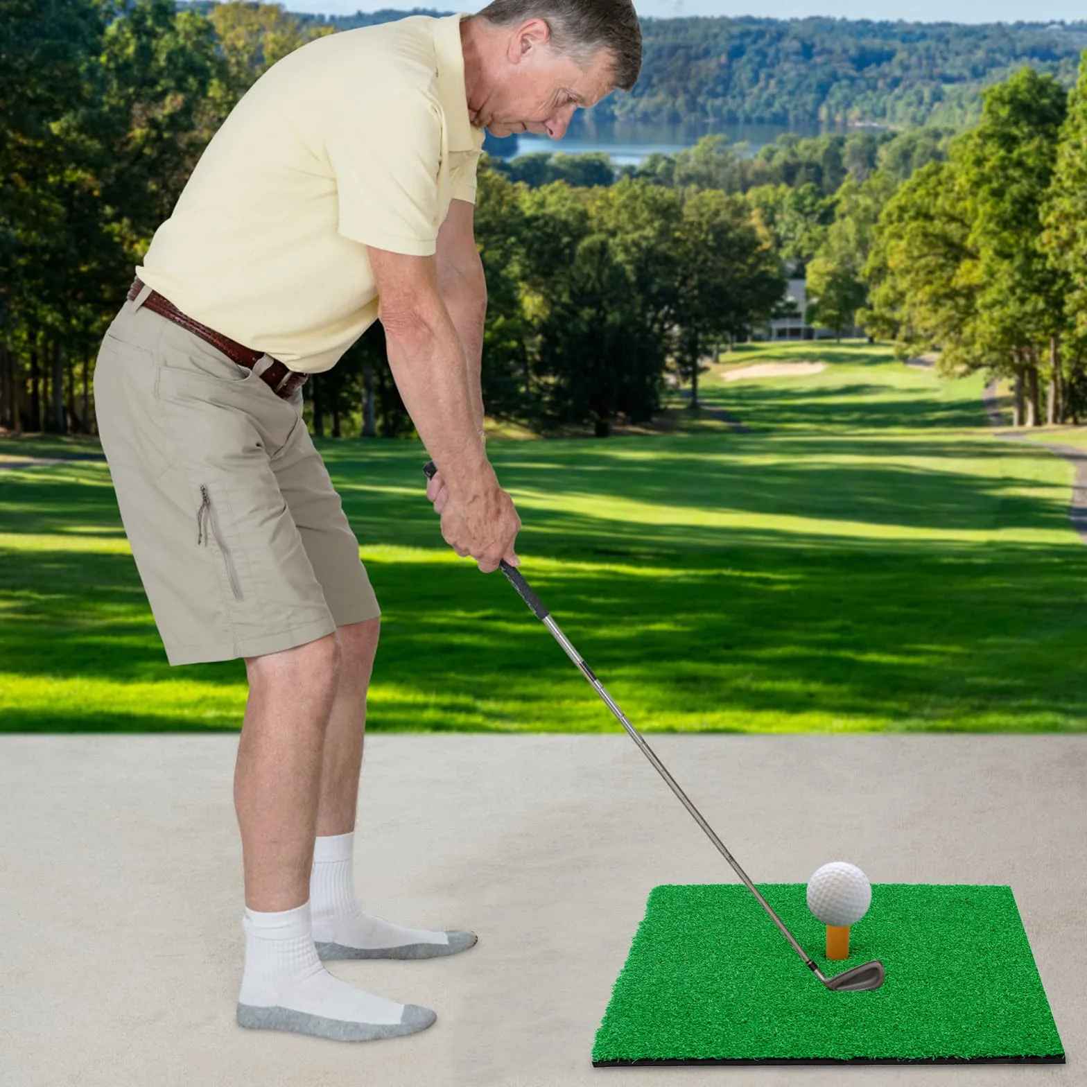 30 x 30 cm mata do ćwiczeń golfowych, przenośna mata do gry w golfa, do ćwiczeń golfowych, treningu chippingu, huśtawki golfowej w ogrodzie lub garażu
