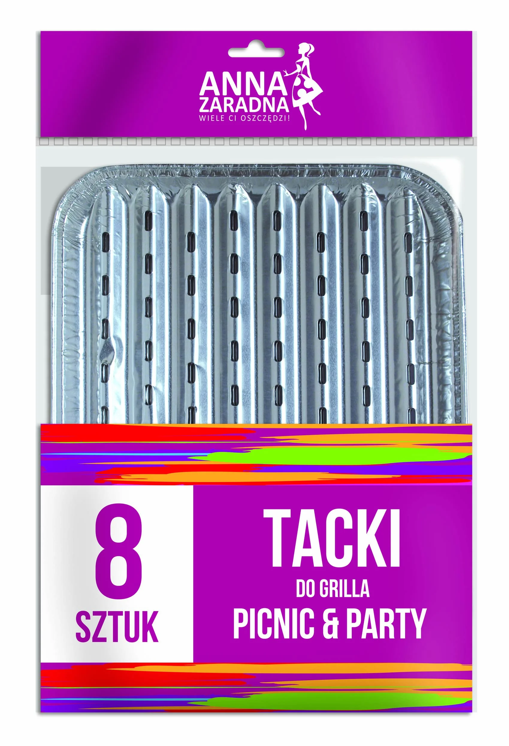 Anna Zaradna Tacki do grilla 8szt