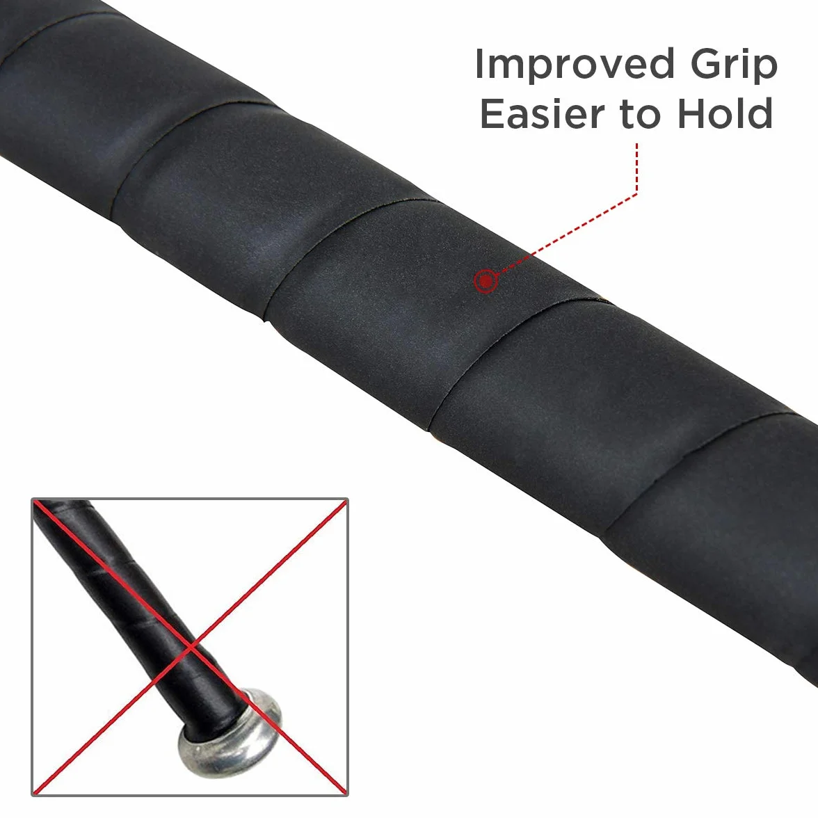 Kij baseballowy, kij baseballowy ze stopu aluminium, z gumowym uchwytem, 81 cm (złoty)