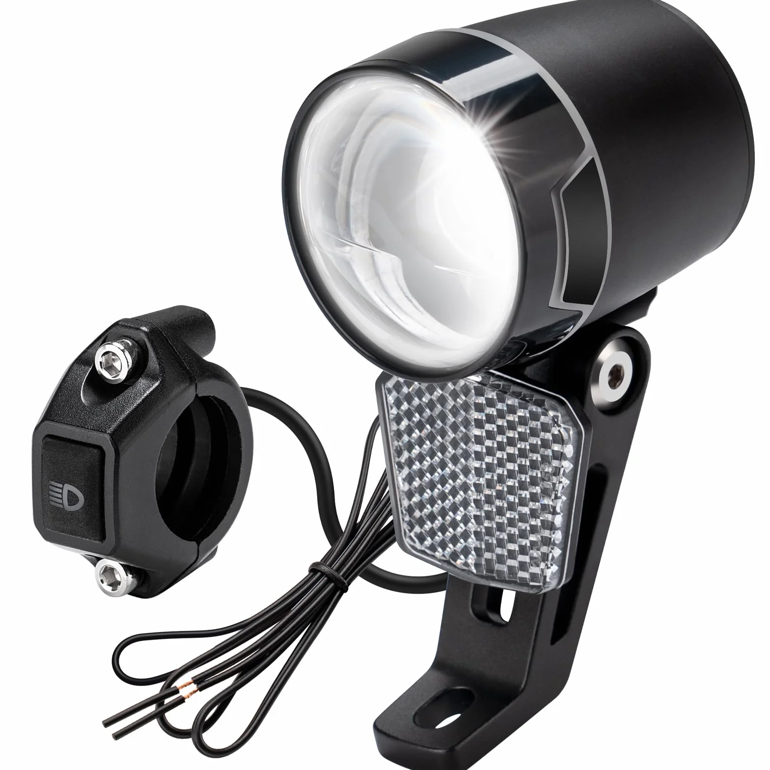 Lampka rowerowa LED StVZO 30-100 LUX na dynamo przednia reflektor