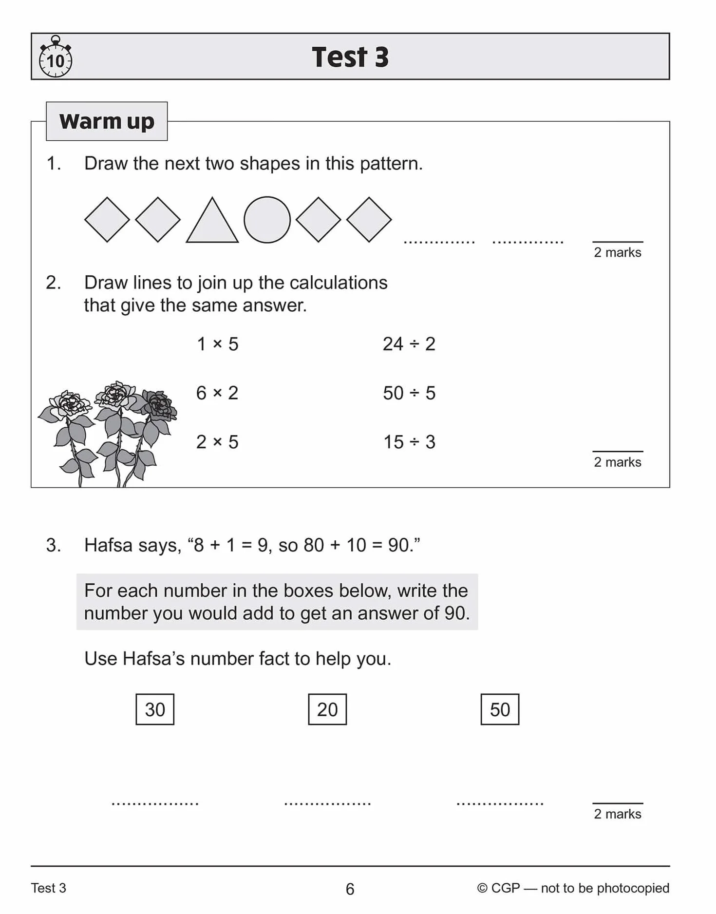 KS2 Year 3 Maths 10-Minute Tests: Problem Solving