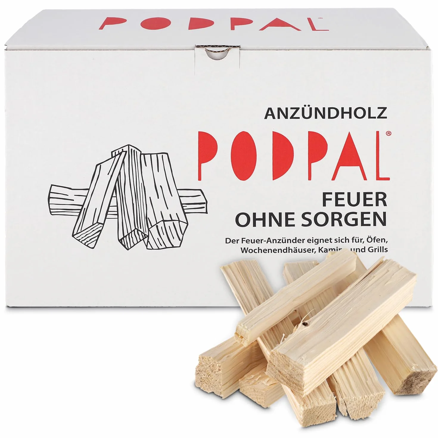 Naturalne drewno opałowe z suchych wiórów świerkowych | ok. 5 kg | idealny jako rozrusznik do grilla i pieca